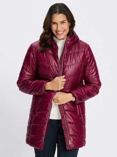 Longjacke mit Steppmuster - bordeaux
