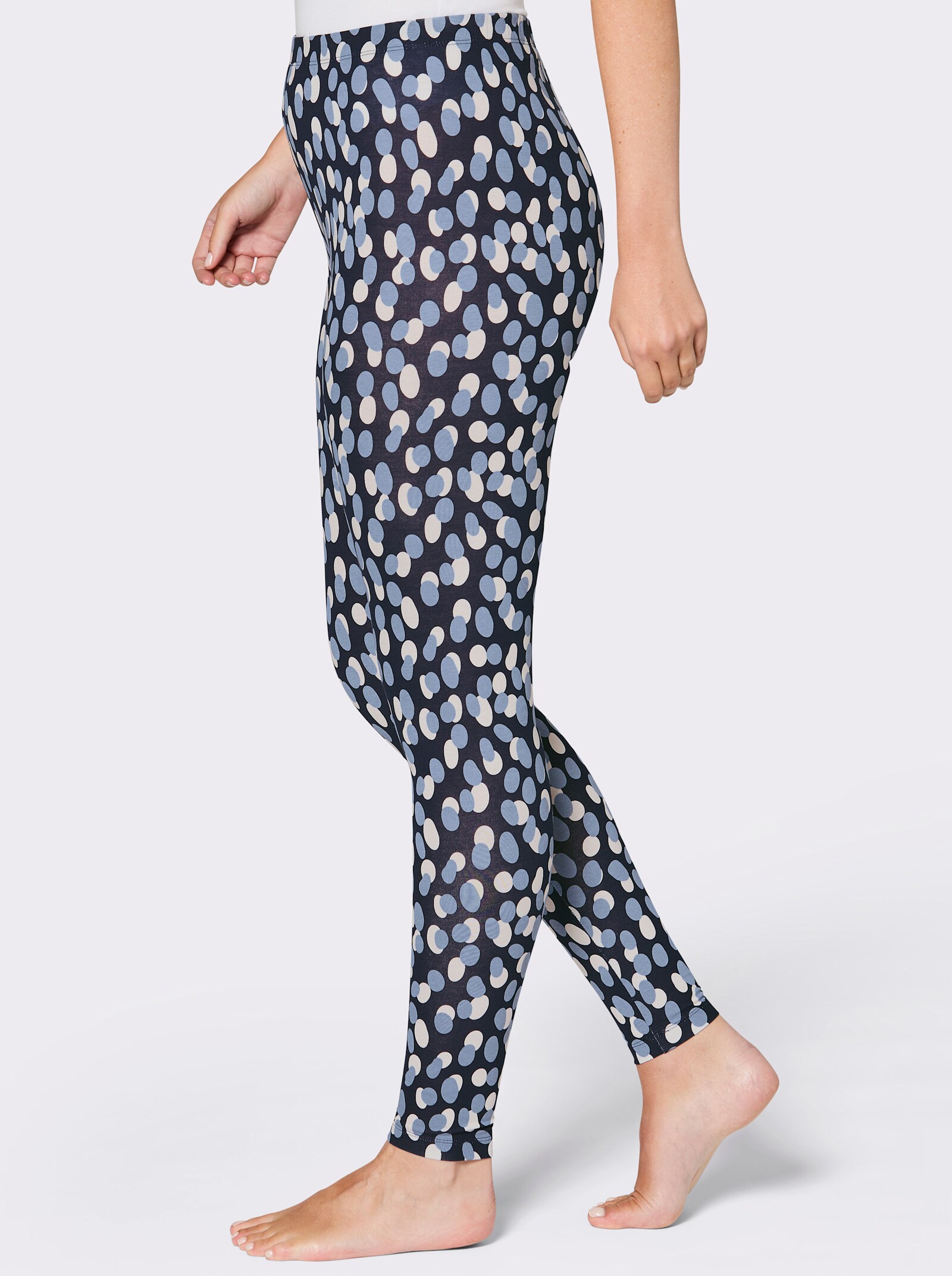 feel good Leggings mit Tupfenmuster - marine-bleu-bedruckt