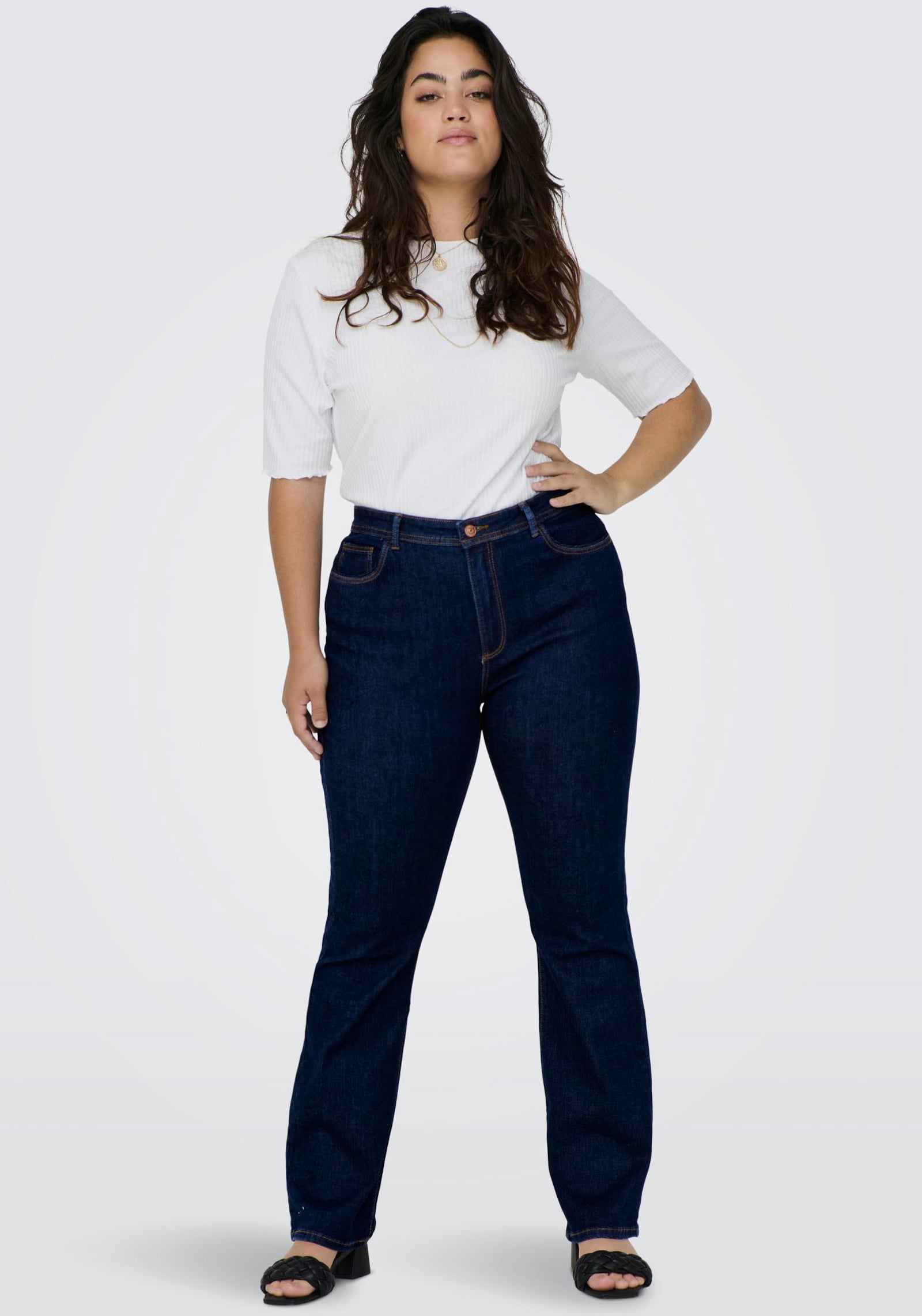 ONLY CARMAKOMA Schlagjeans - dark-blue