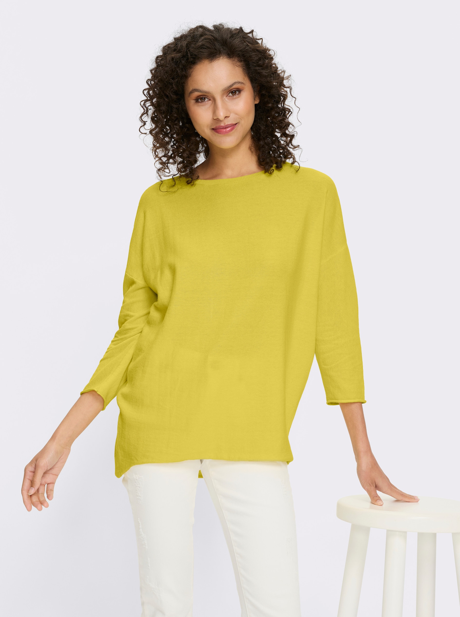heine Pull en coton avec bords roulés - citron vert