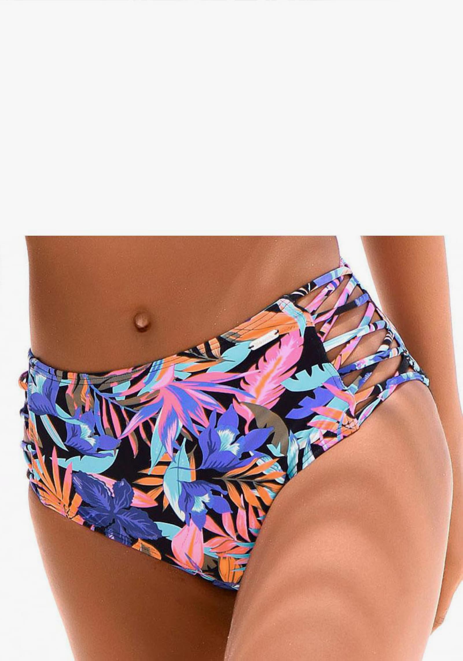 Bench. Highwaist-Bikini-Hose - schwarz-bedruckt