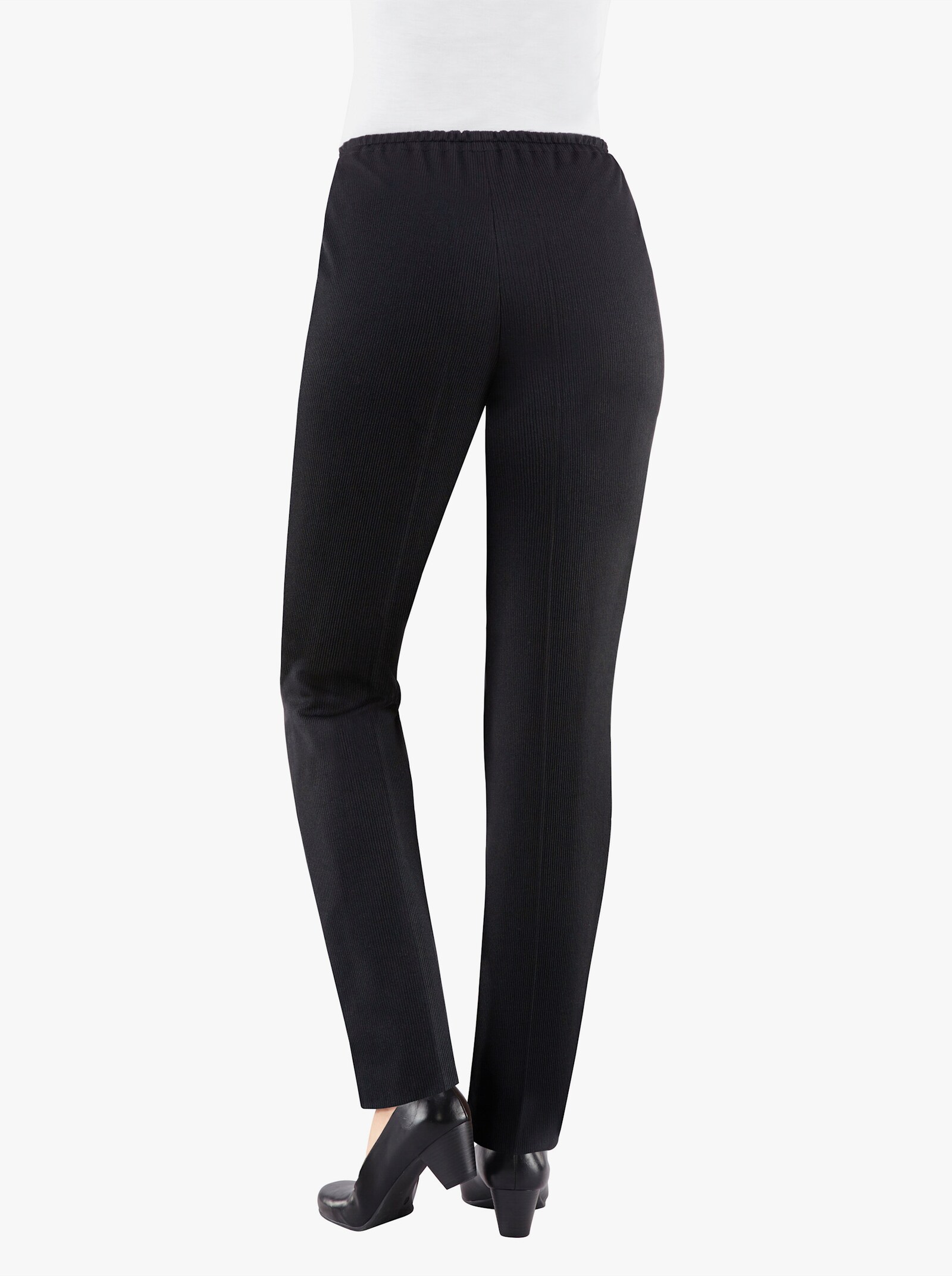 Thermohose in Rippen-Jersey-Qualität - schwarz