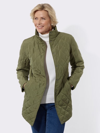 Steppjacke in Longform - oliv
