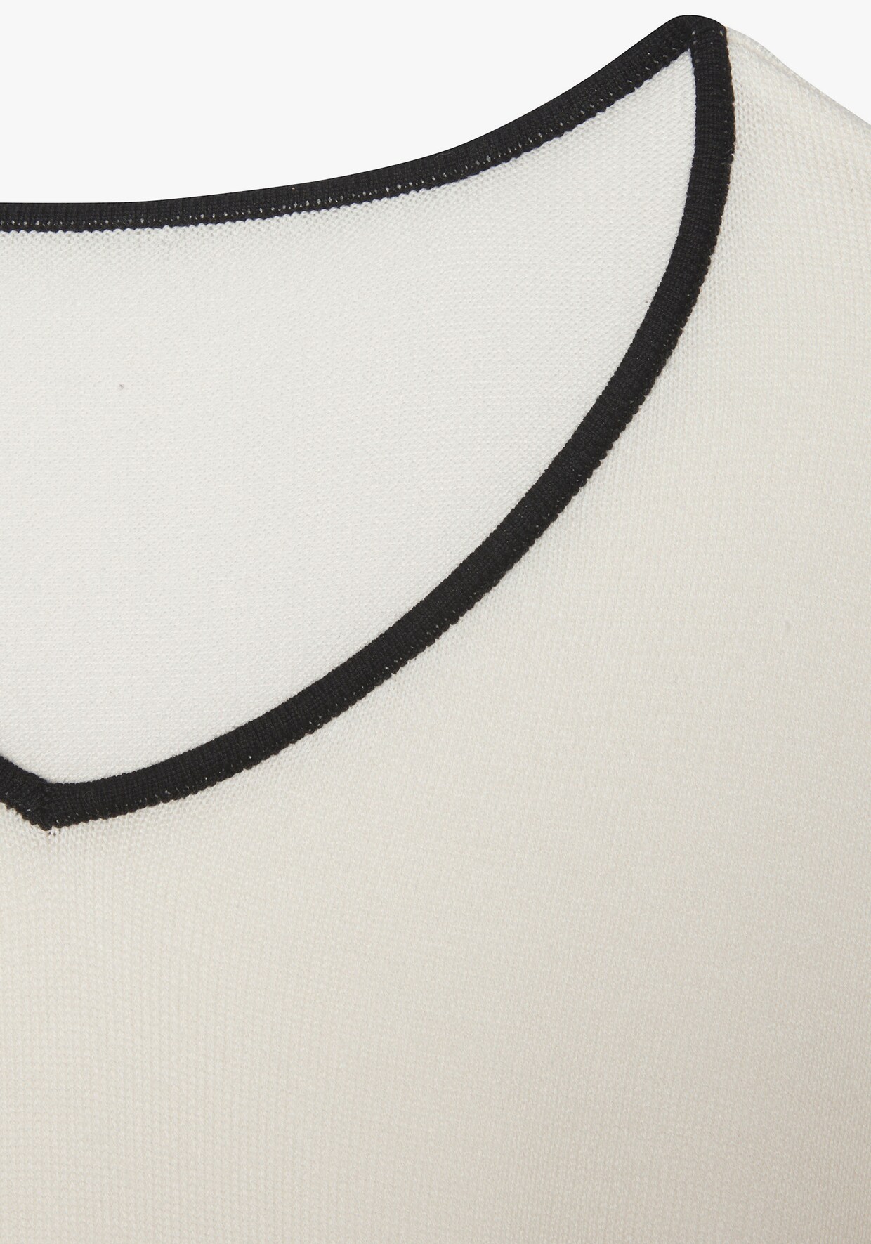 Vivance Pull à encolure en V - blanc-noir