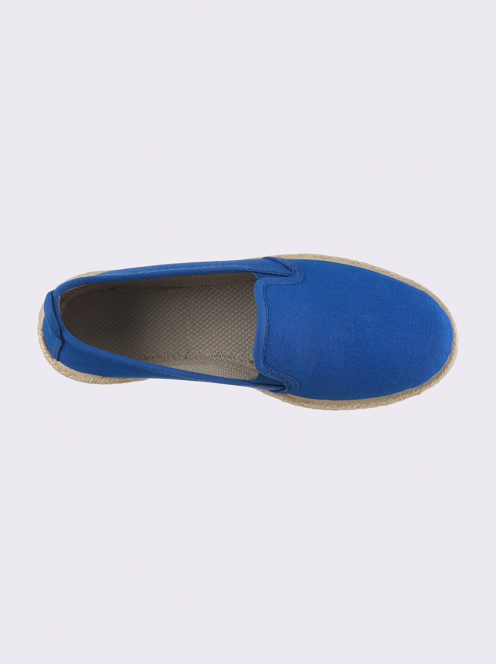 Slipper aus Textil, Weite F - mittelblau