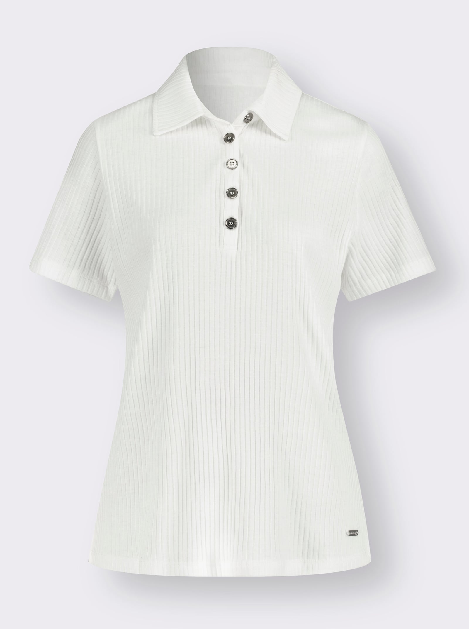 Poloshirt mit Stretch-Anteil - ecru