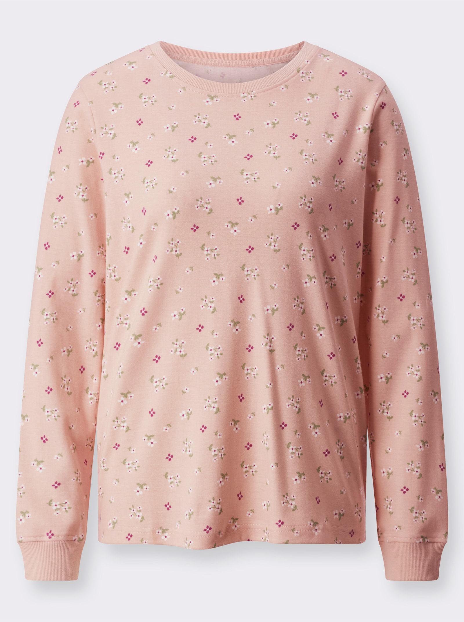 Sweatshirt mit Blümchen-Print - puder-ecru-bedruckt