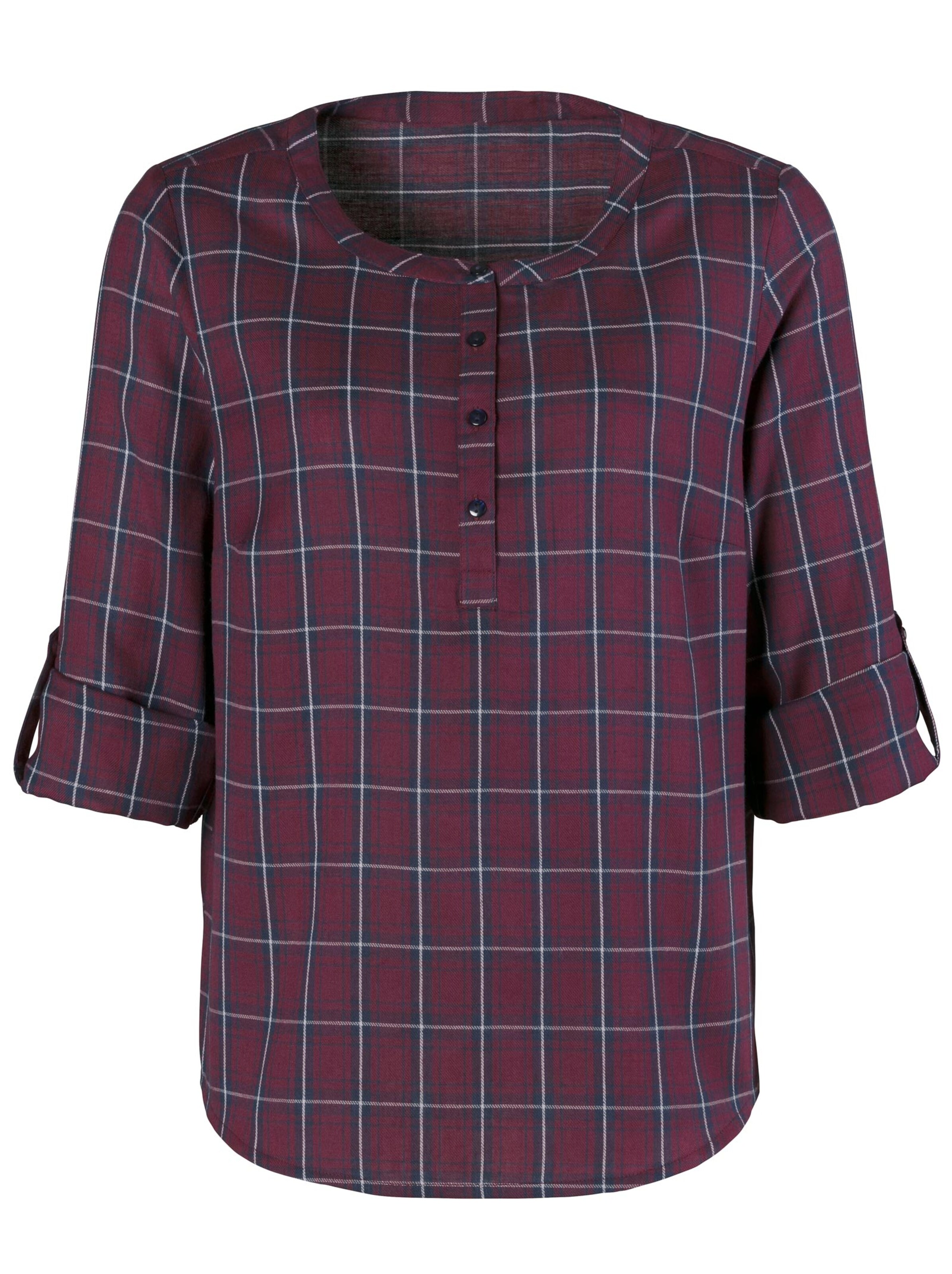 Tunika - bordeaux-kariert