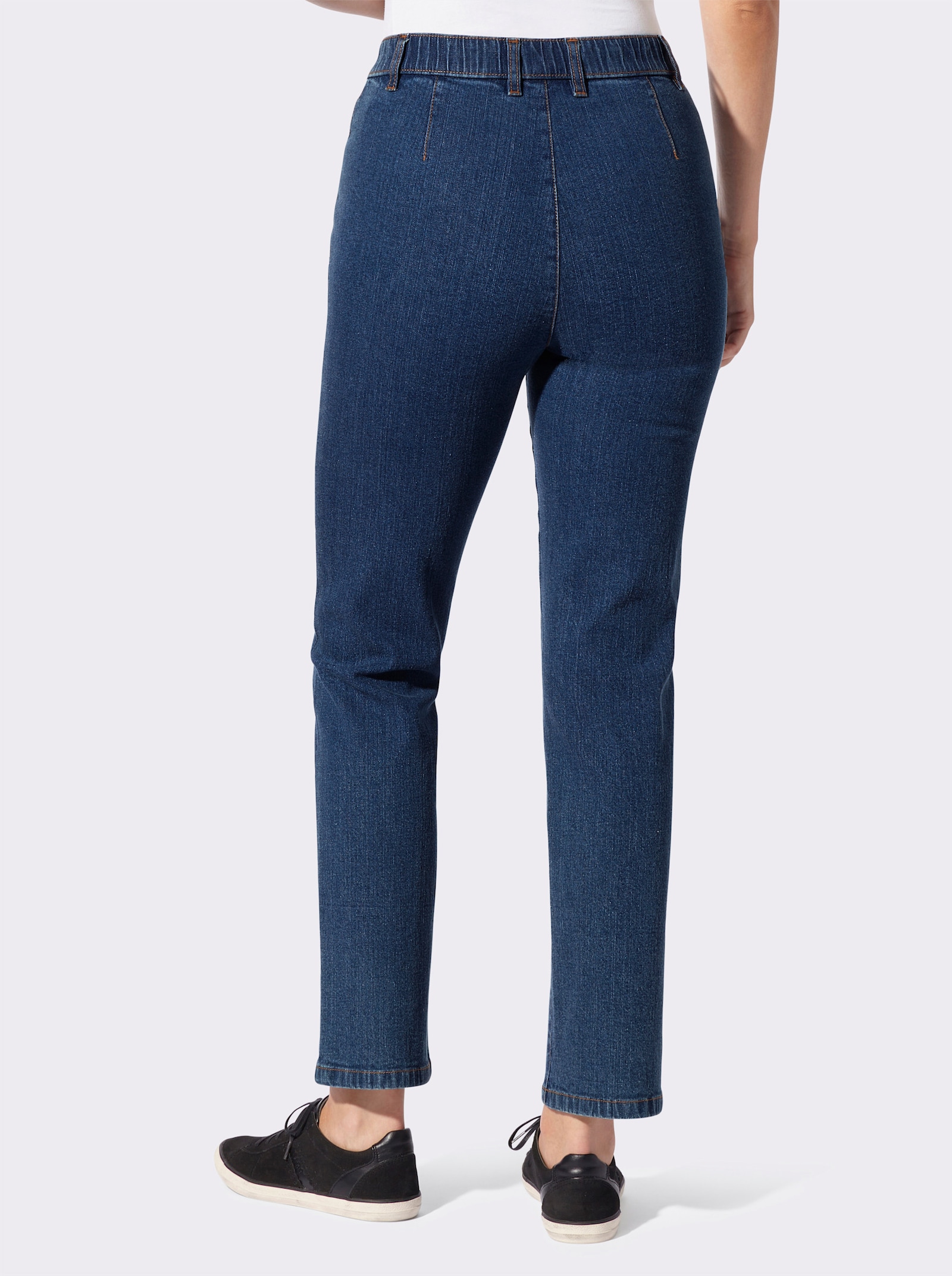 Jeans met ritszakken - blue-stonewashed