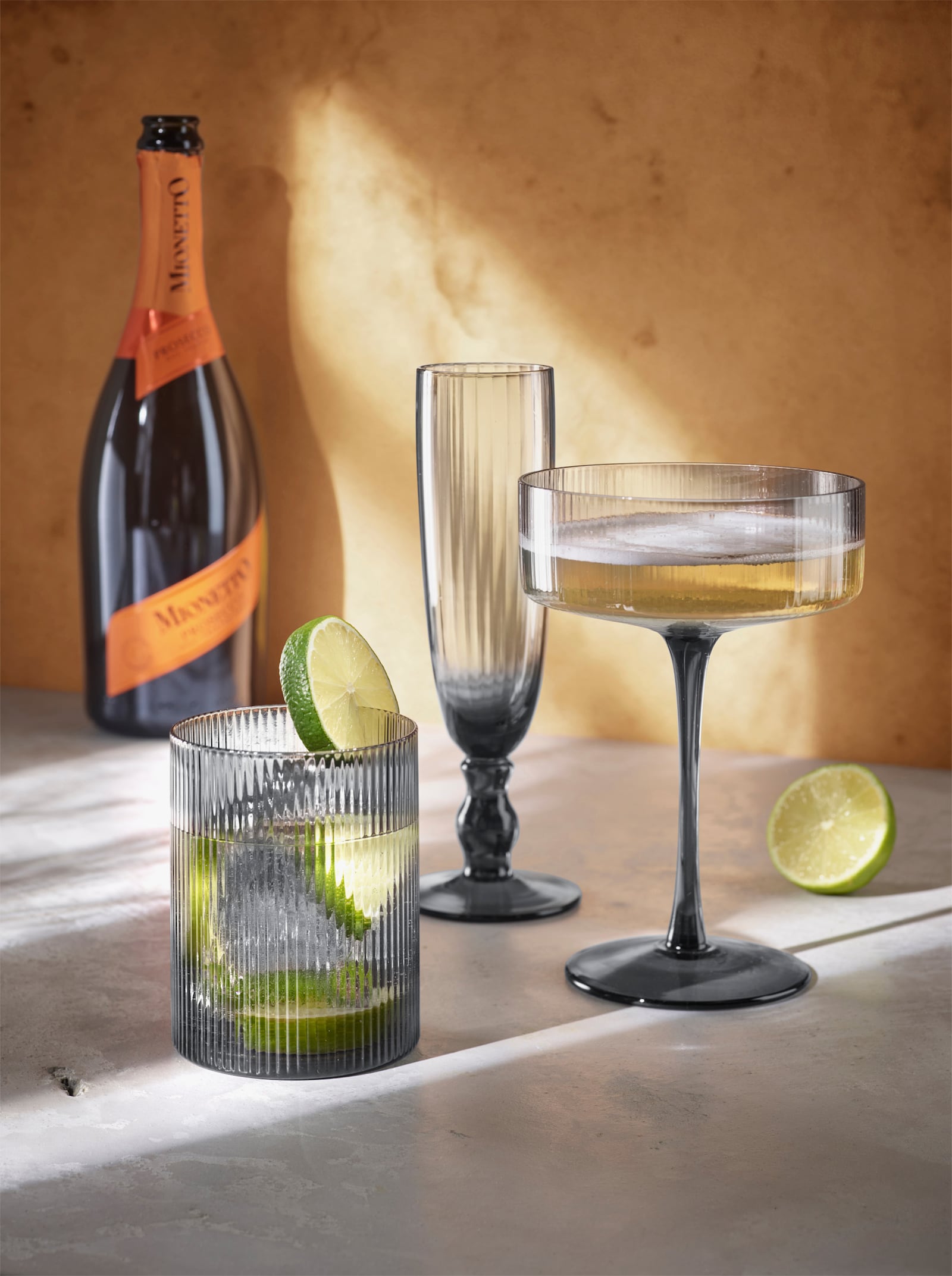 Impressionen Gläser-Set - grau-grün