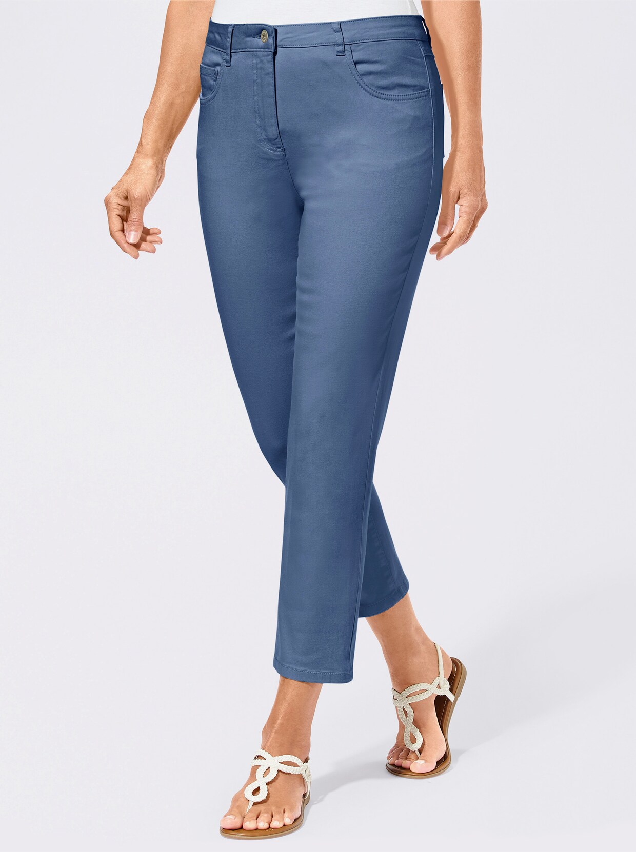 Elastické nohavice - džínsová modrá