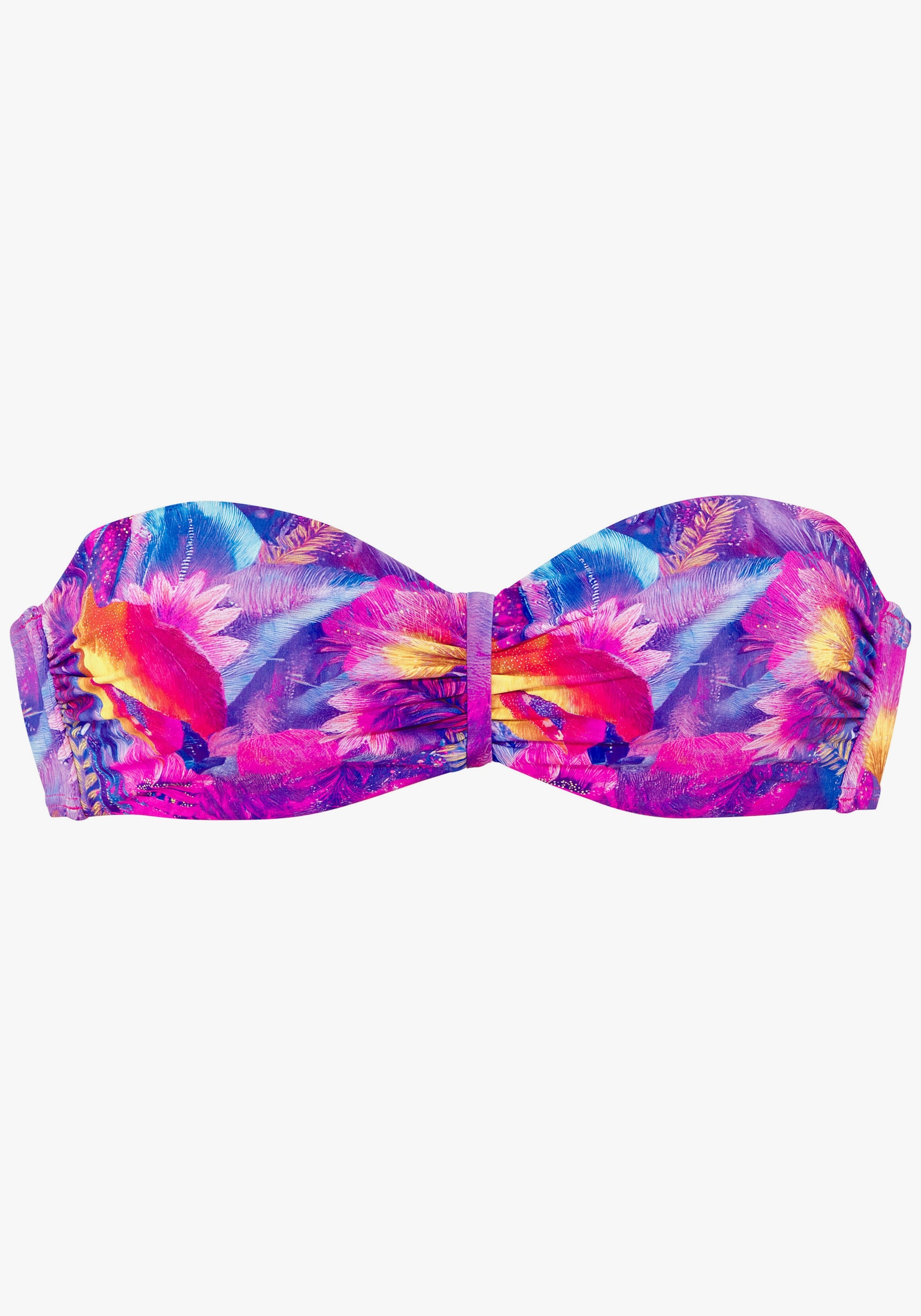 Venice Beach Bügel-Bandeau-Bikini-Top - lila print