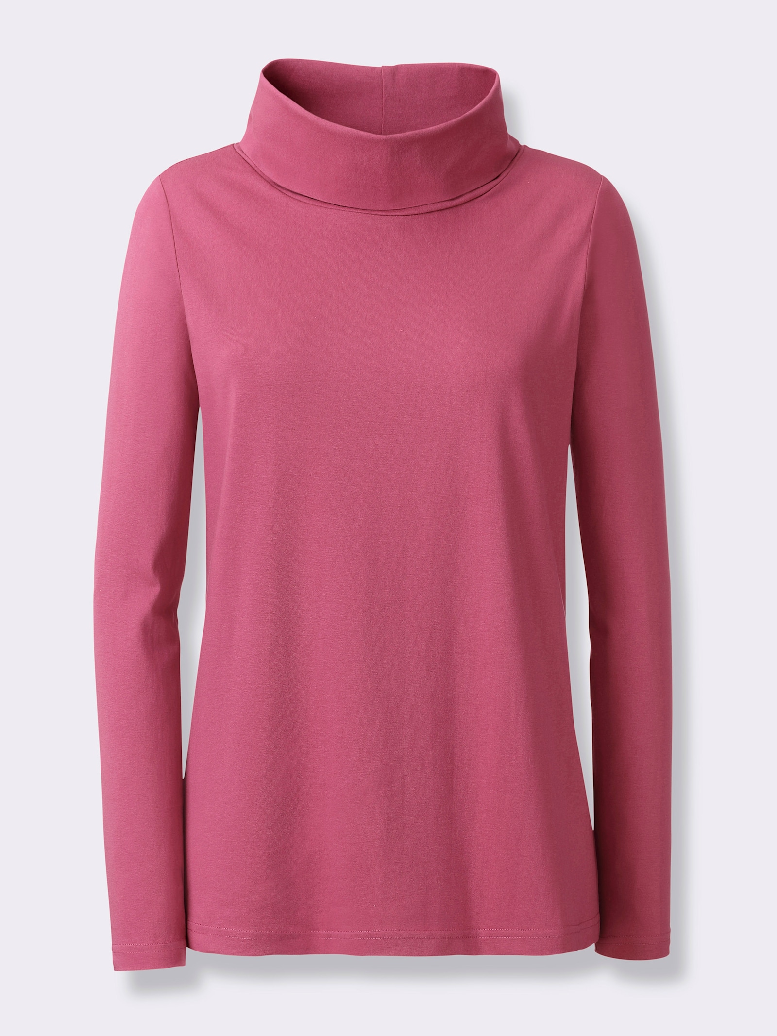 heine Langarmshirt mit halsfernem Rollkragen - erika