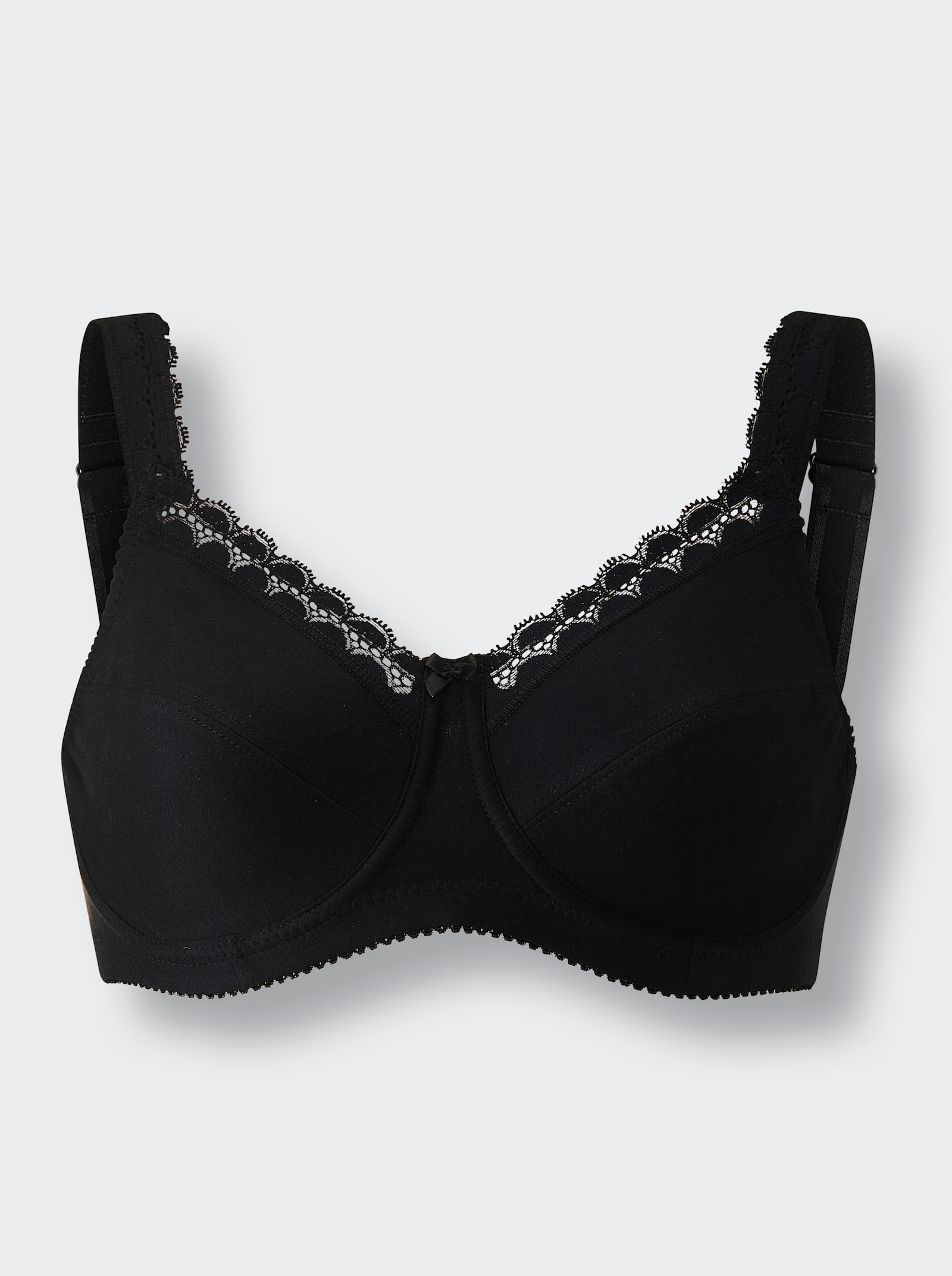 Miss Mary Bügel-BH mit elastischem Spitzenband - schwarz