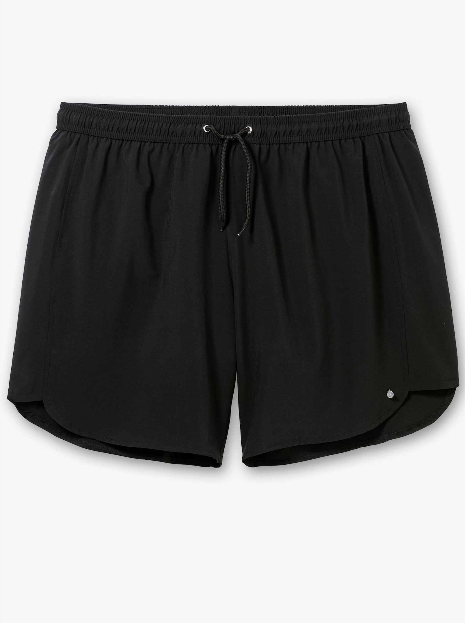 sheego Badehose mit Bindeband, seitlich abgerundet - schwarz