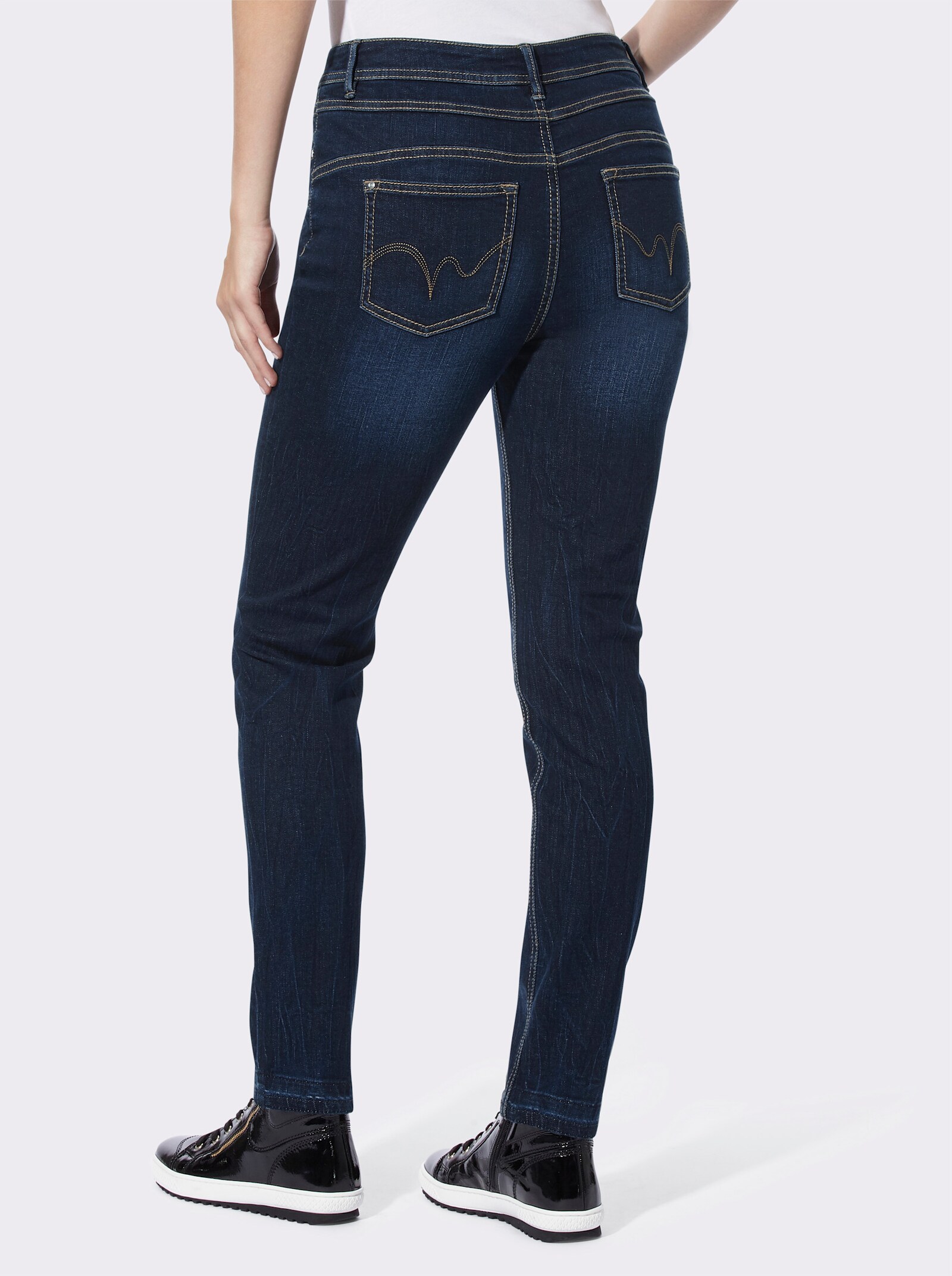 heine Jeans 2-knoopssluiting - darkblue stone-washed
