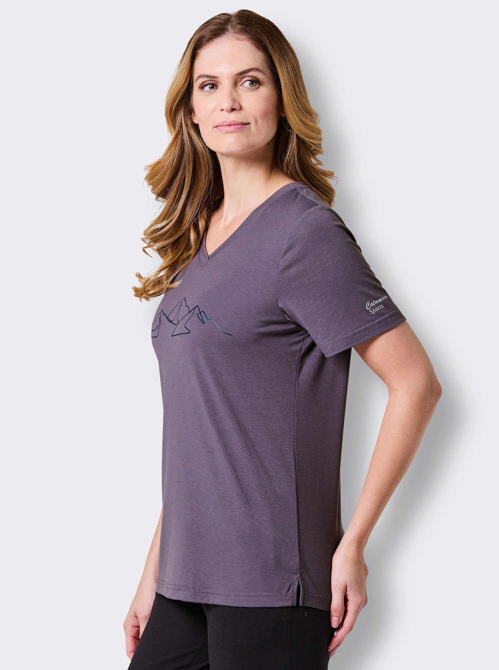 Catamaran Sports Funktionsshirt mit Seitenschlitzen - feige