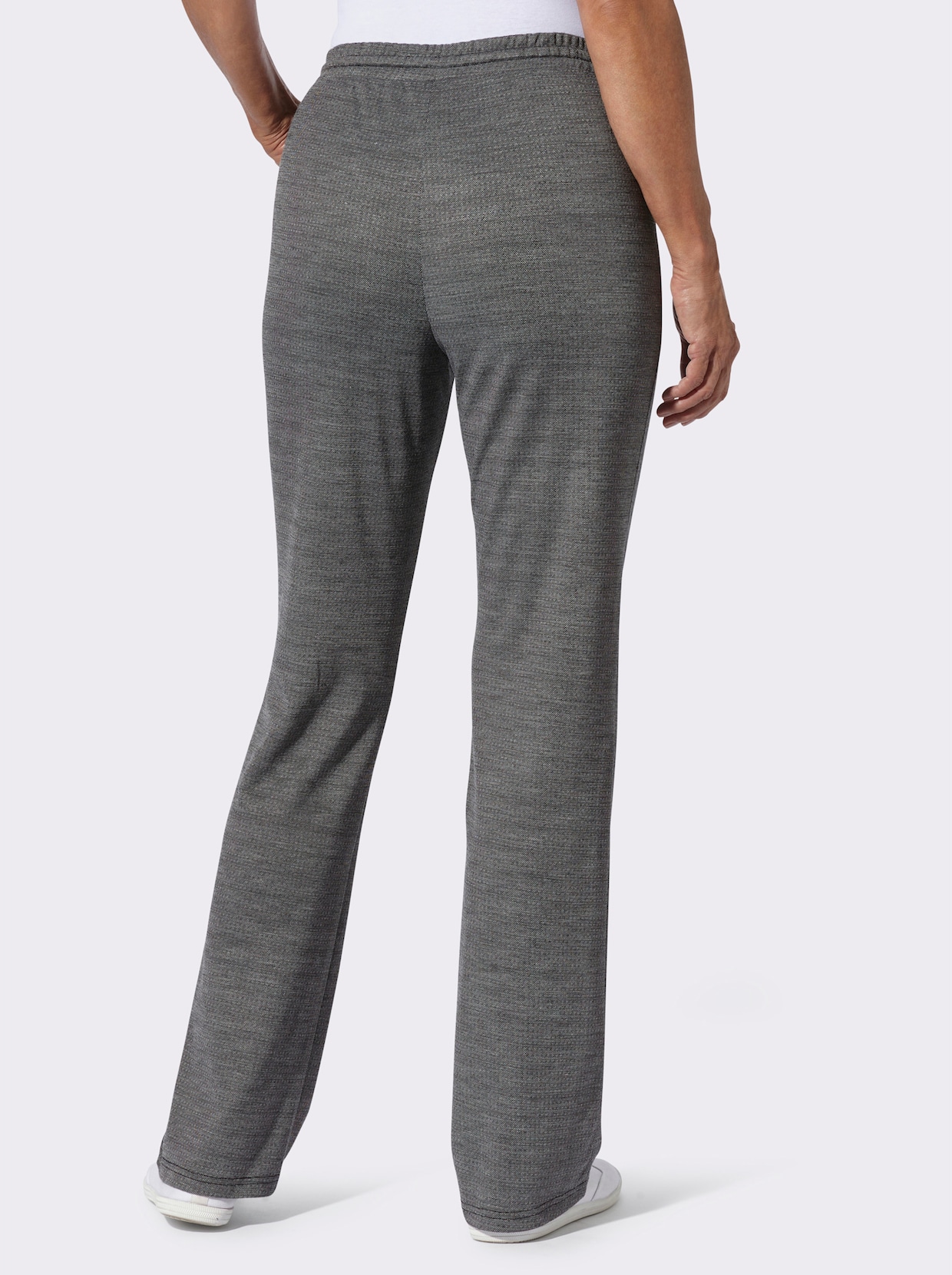 Jerseyhose - schwarz-steingrau-meliert
