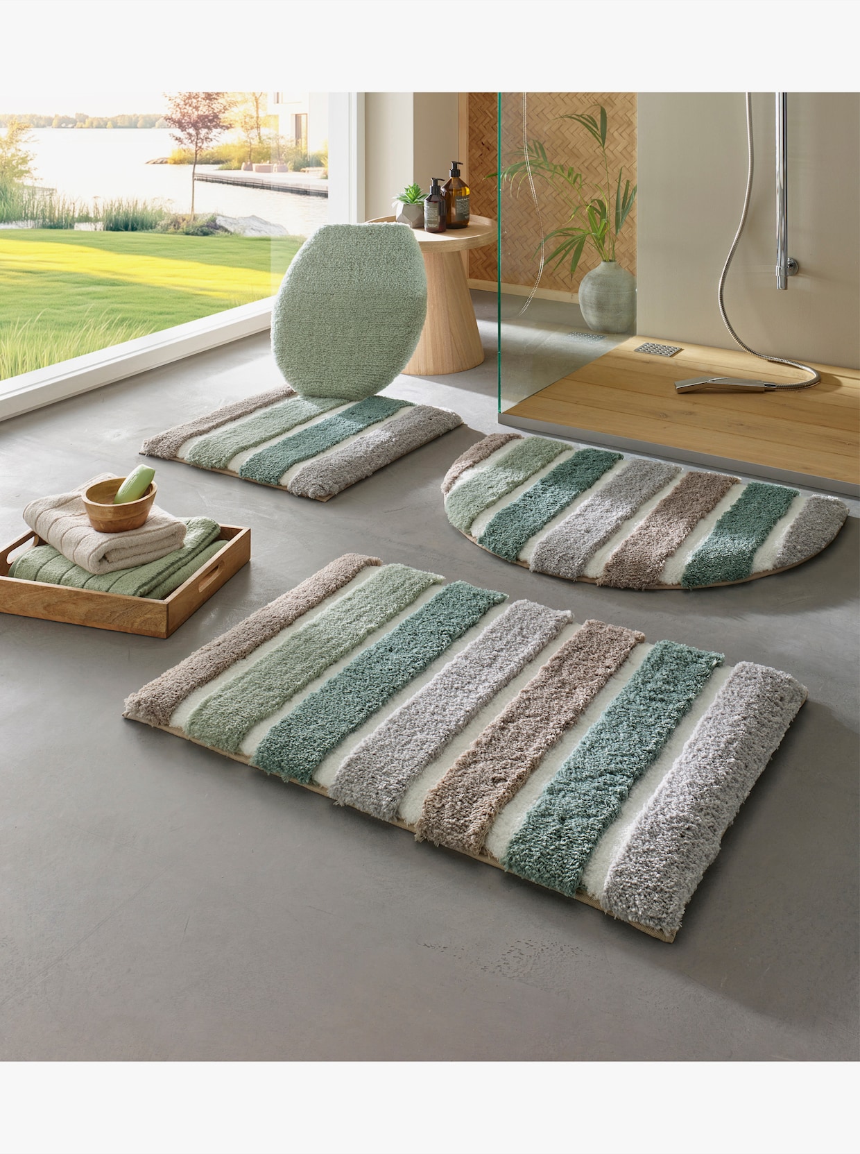 Hagemann Badematte - eucalyptus-beige