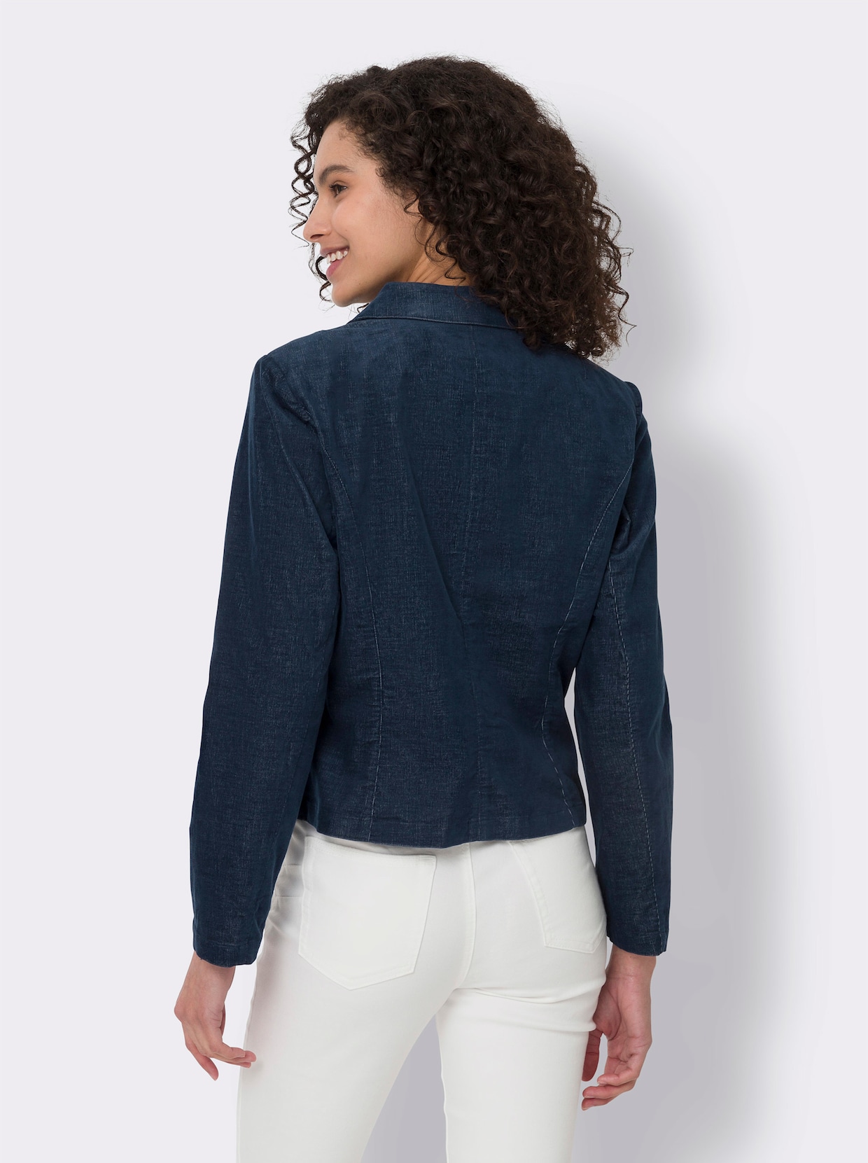 heine Blazer en velours - bleu foncé