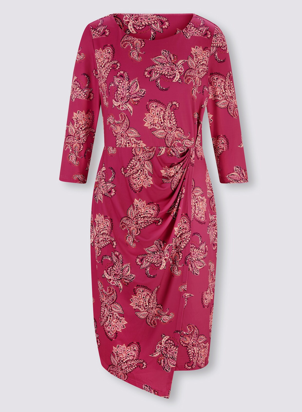 heine Jersey-Kleid - fuchsia-bedruckt
