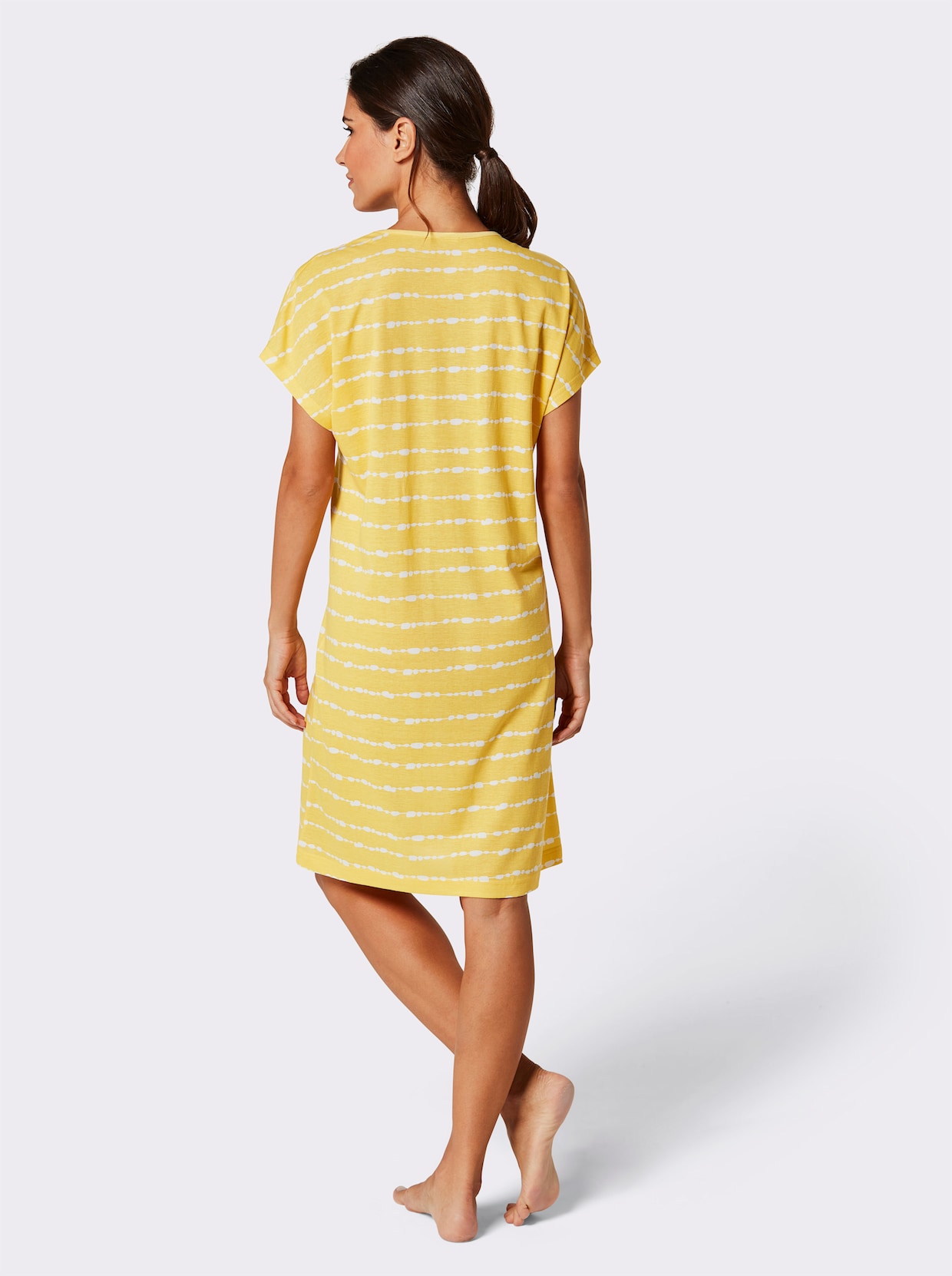 wäschepur Sleepshirts - marine-weiß-gestreift + gelb-weiß-gestreift