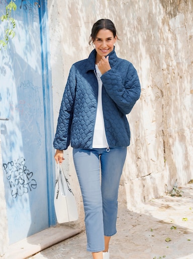 Blouson-Jacke , leicht wattiert - dunkelblau