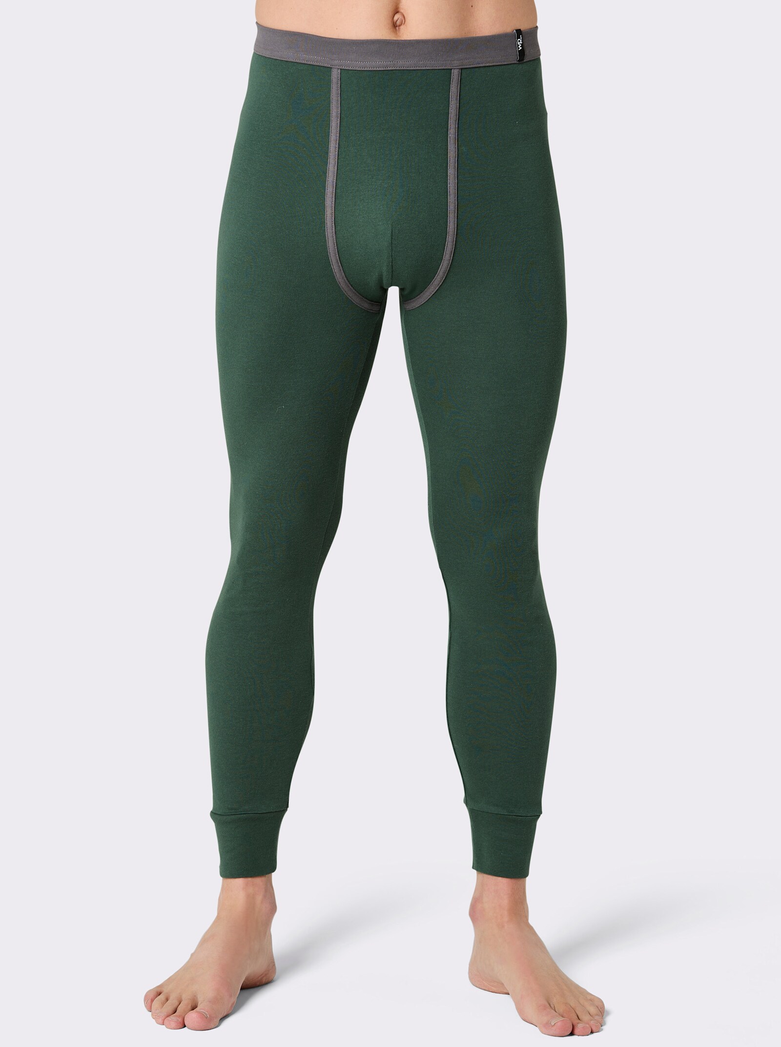 wäschepur men Hose lang - anthrazit + moos