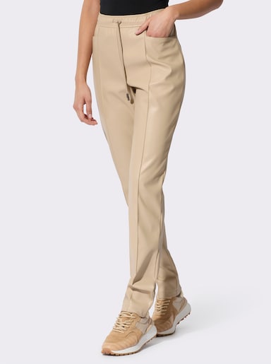 Lederimitathose - beige