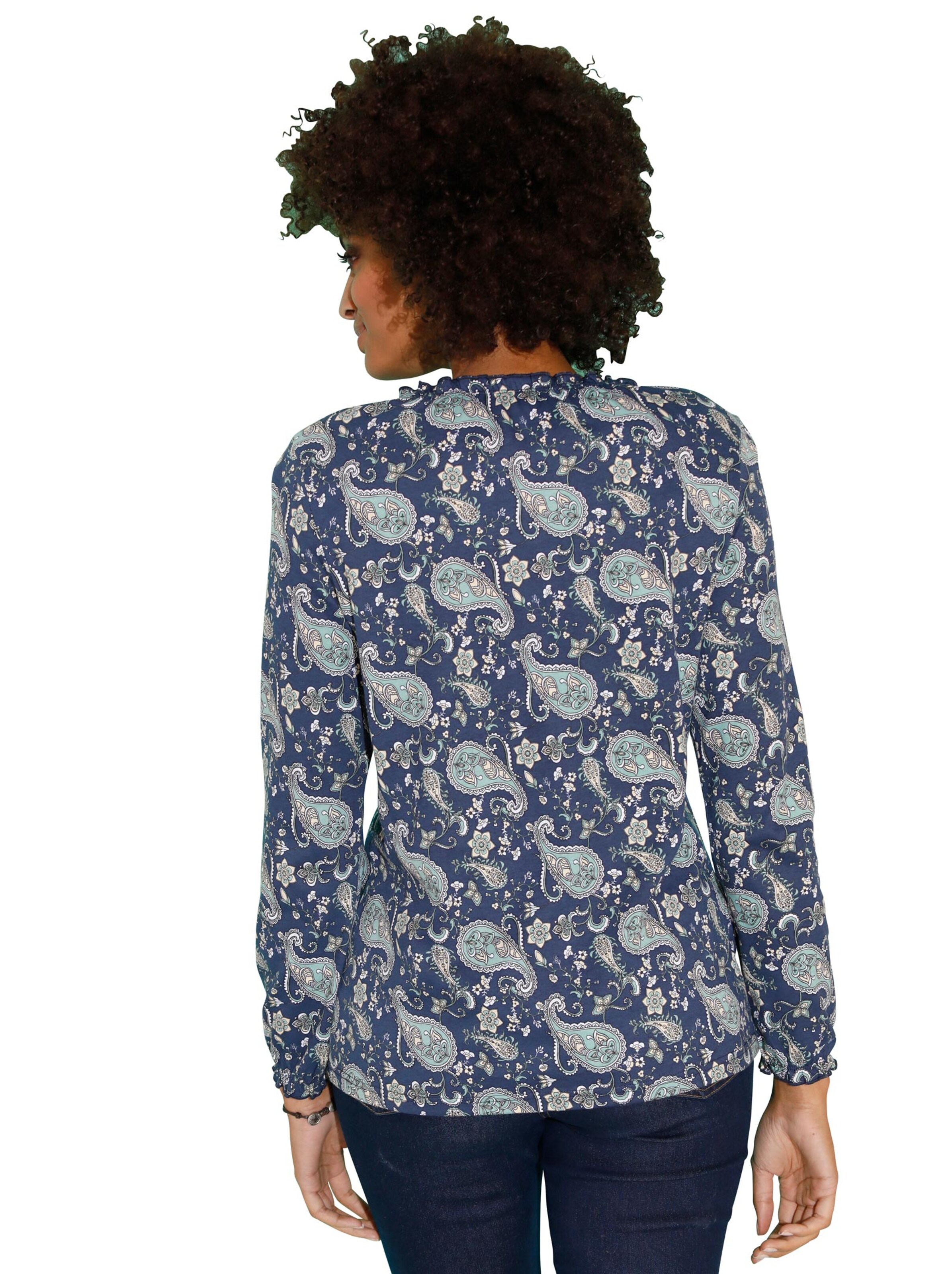 Shirt - nachtblau-gemustert