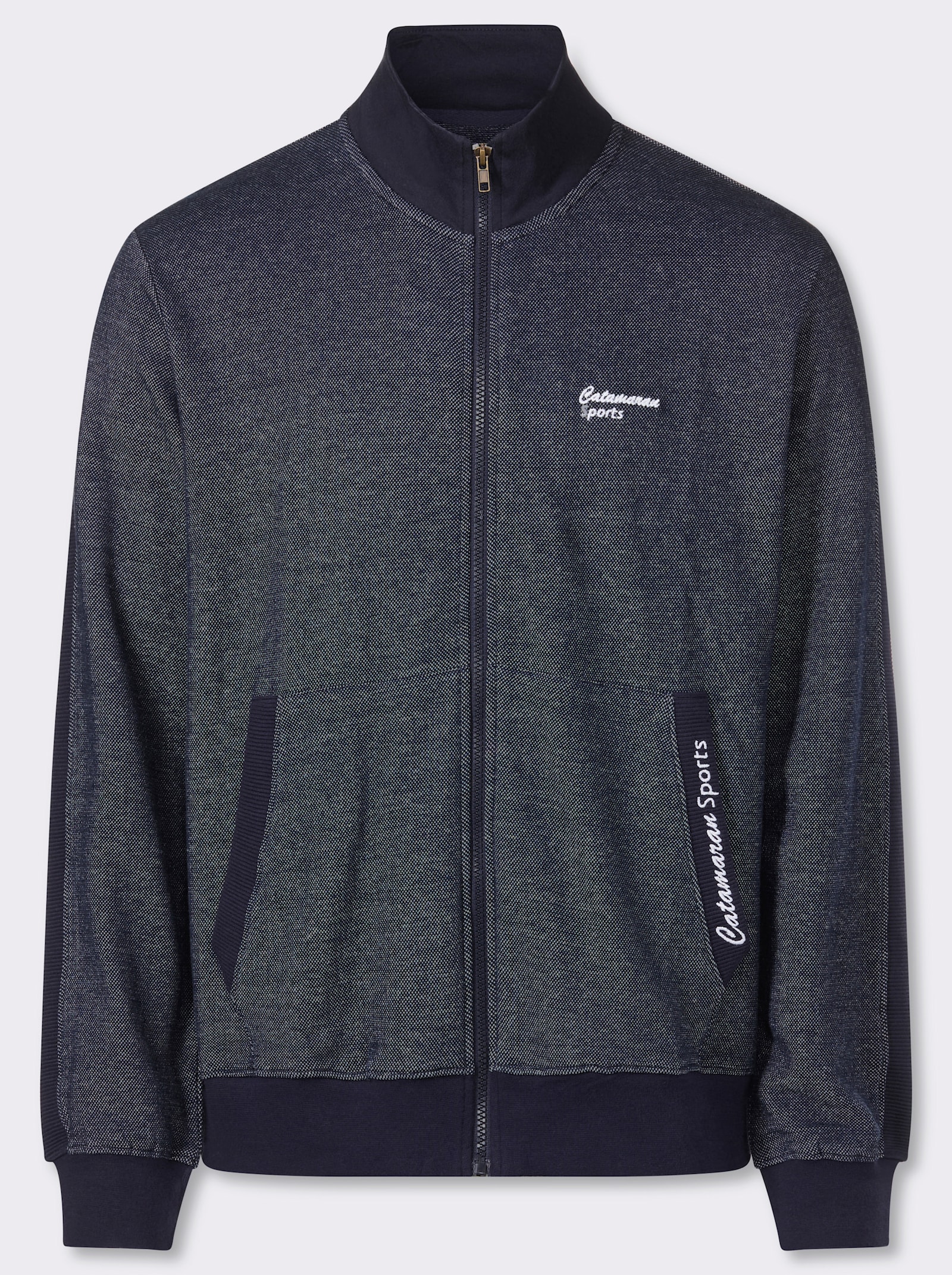 Catamaran Sports Sweatjacke mit Stickerei - marine-meliert