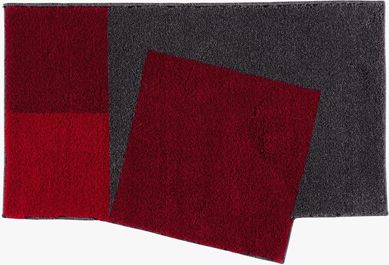 Grund Tapis de bain - rouge-gris