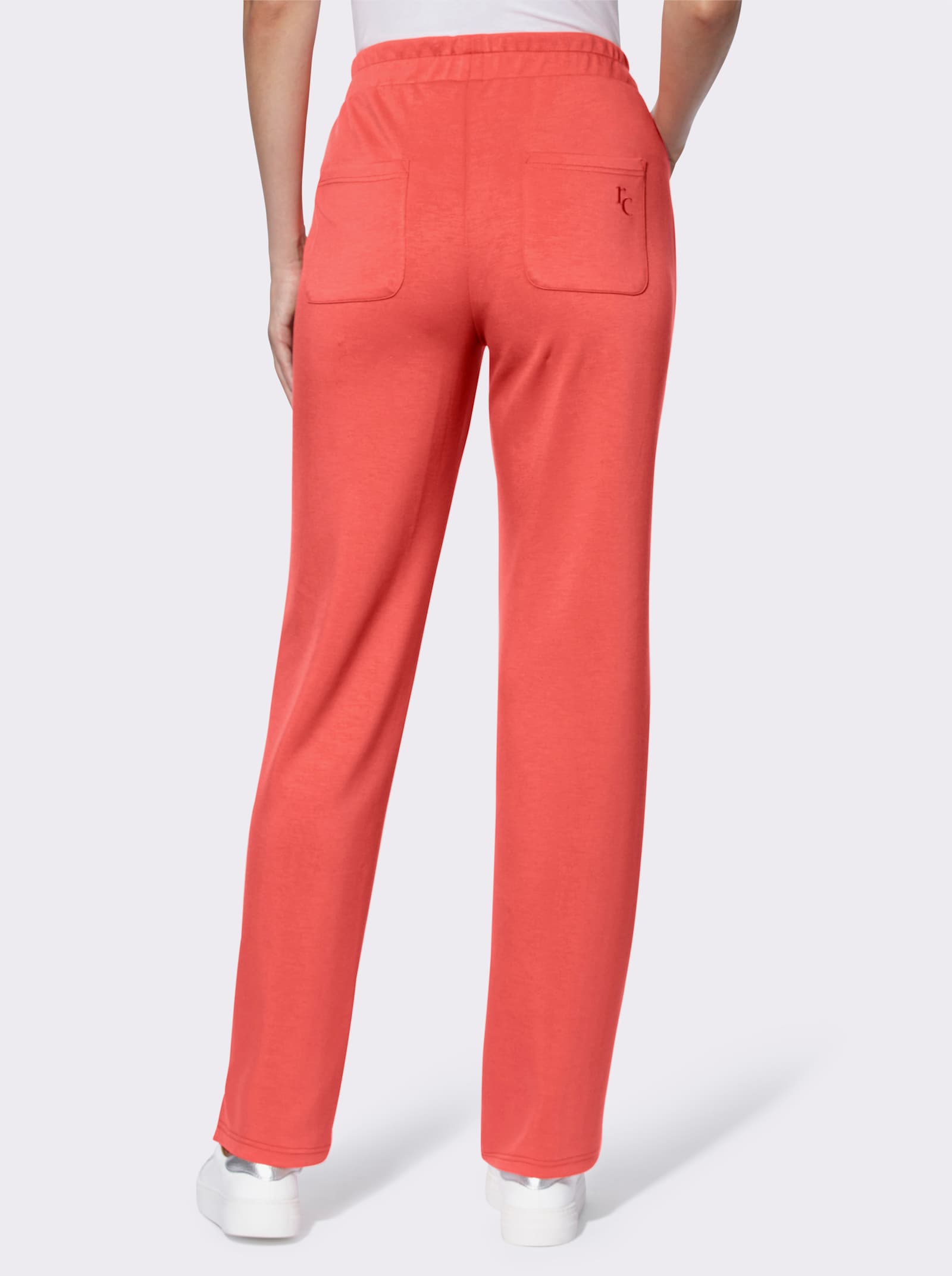 heine Sweathose mit seidig-mattem Glanz - koralle