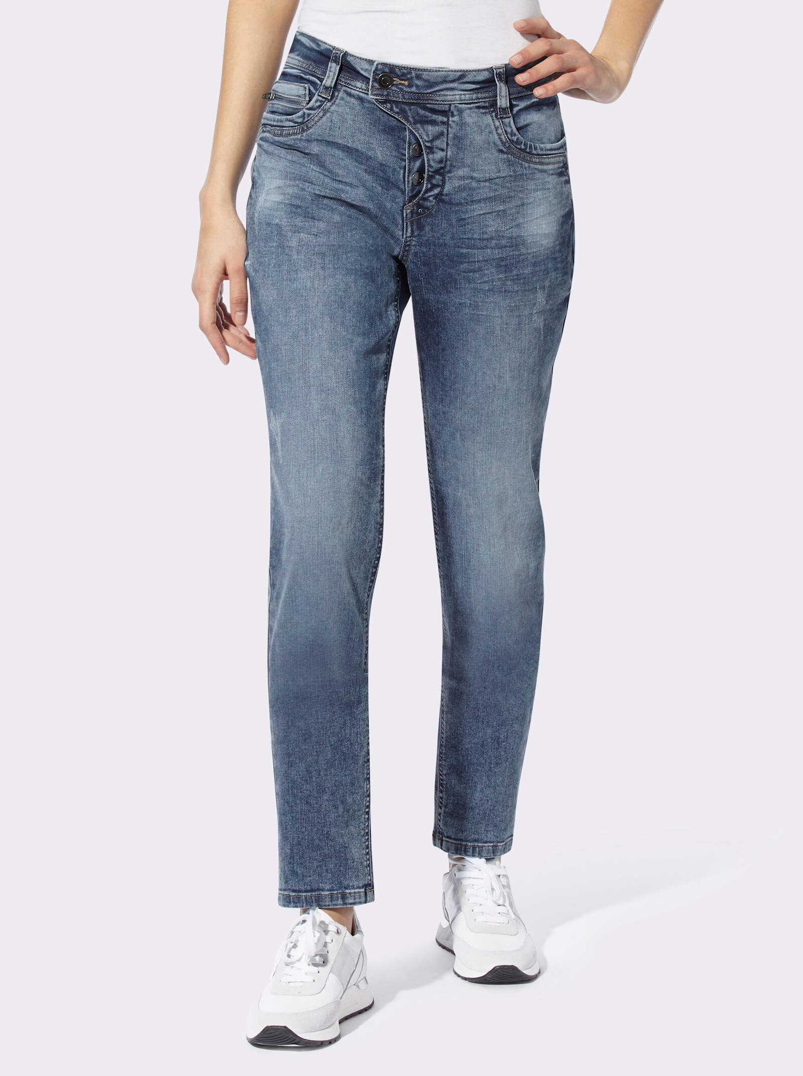 heine Jeans mit Reißverschlusstasche - blue-bleached