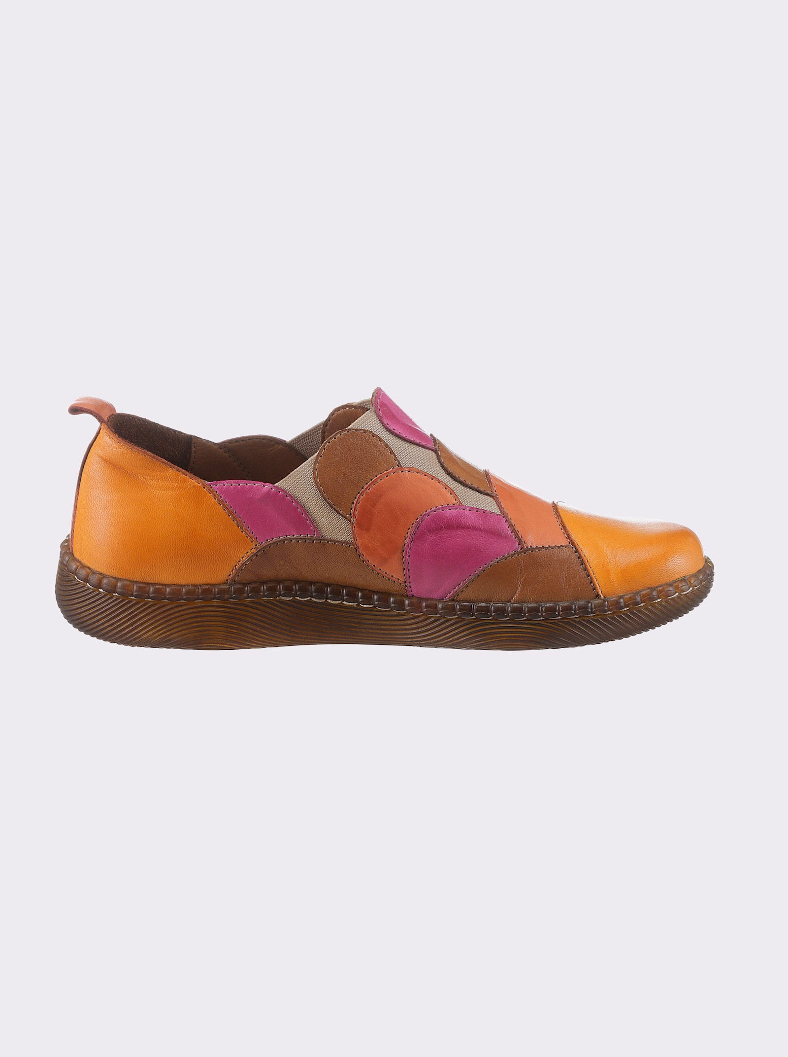 Gemini Slipper mit Gummizug für leichten Einstieg - orange-bunt