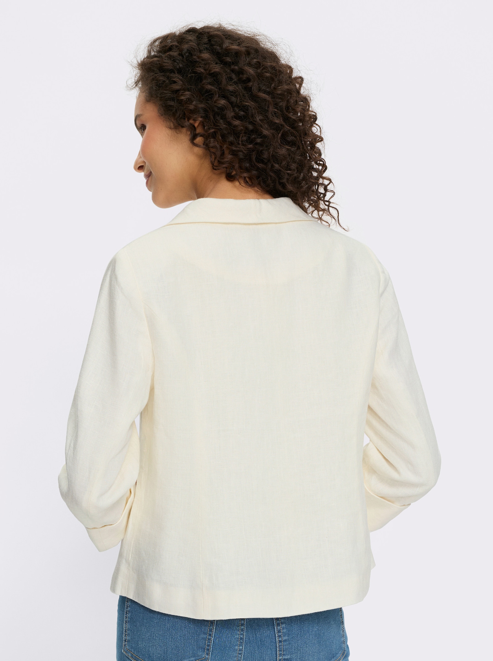 heine Blazer en lin à manches 3/4 - écru