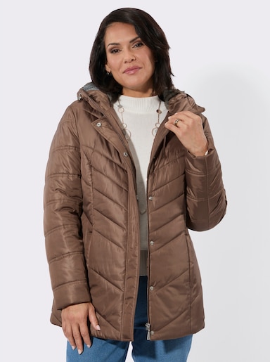 Steppjacke mit Zippertaschen - braun