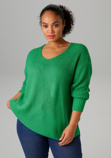 Aniston PLUS Strickpullover - grün