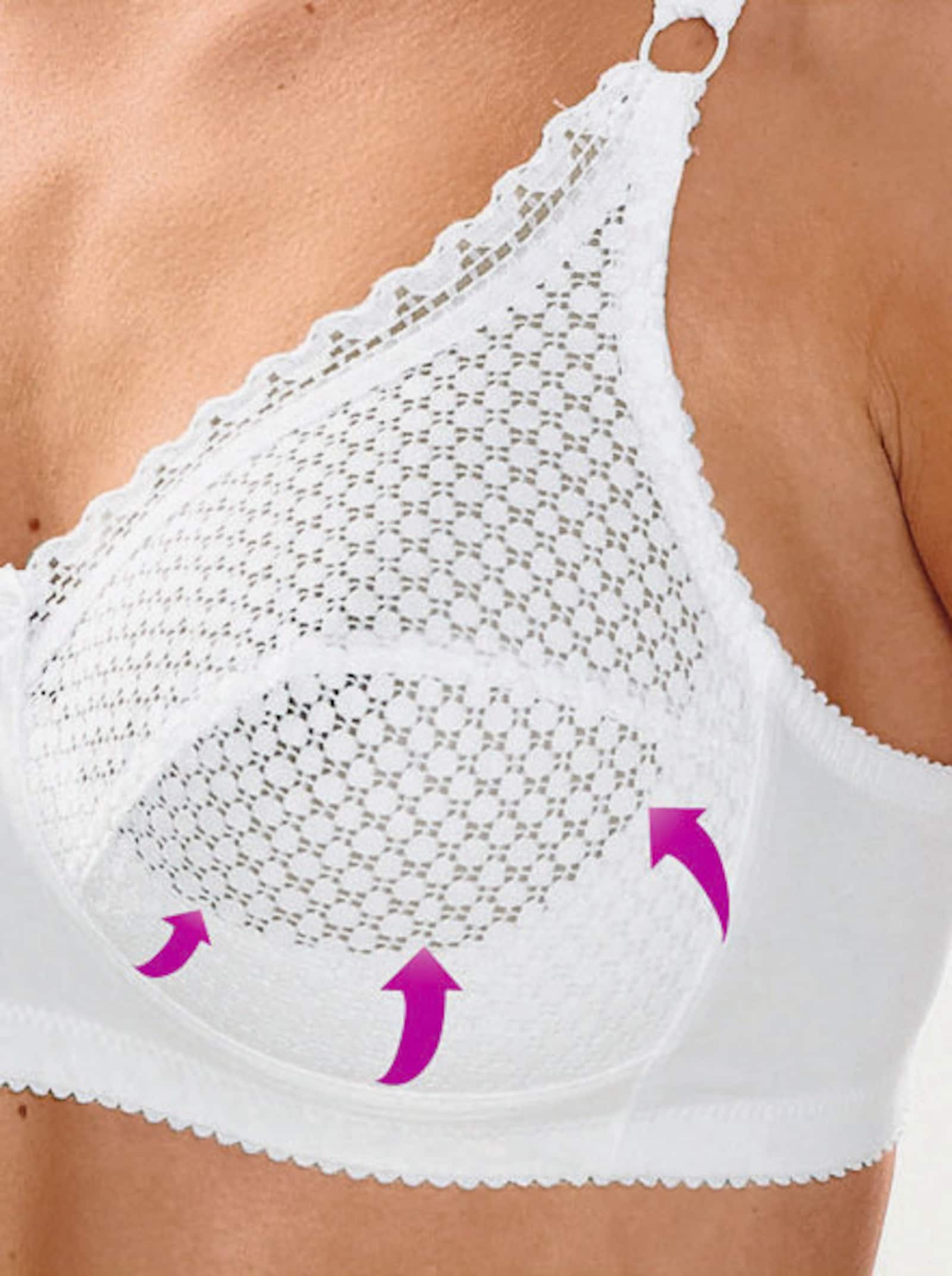 Miss Mary BH ohne Bügel mit vorne verstellbaren Trägern - weiß