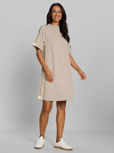 heine Sweatkleid in A-Form - sand