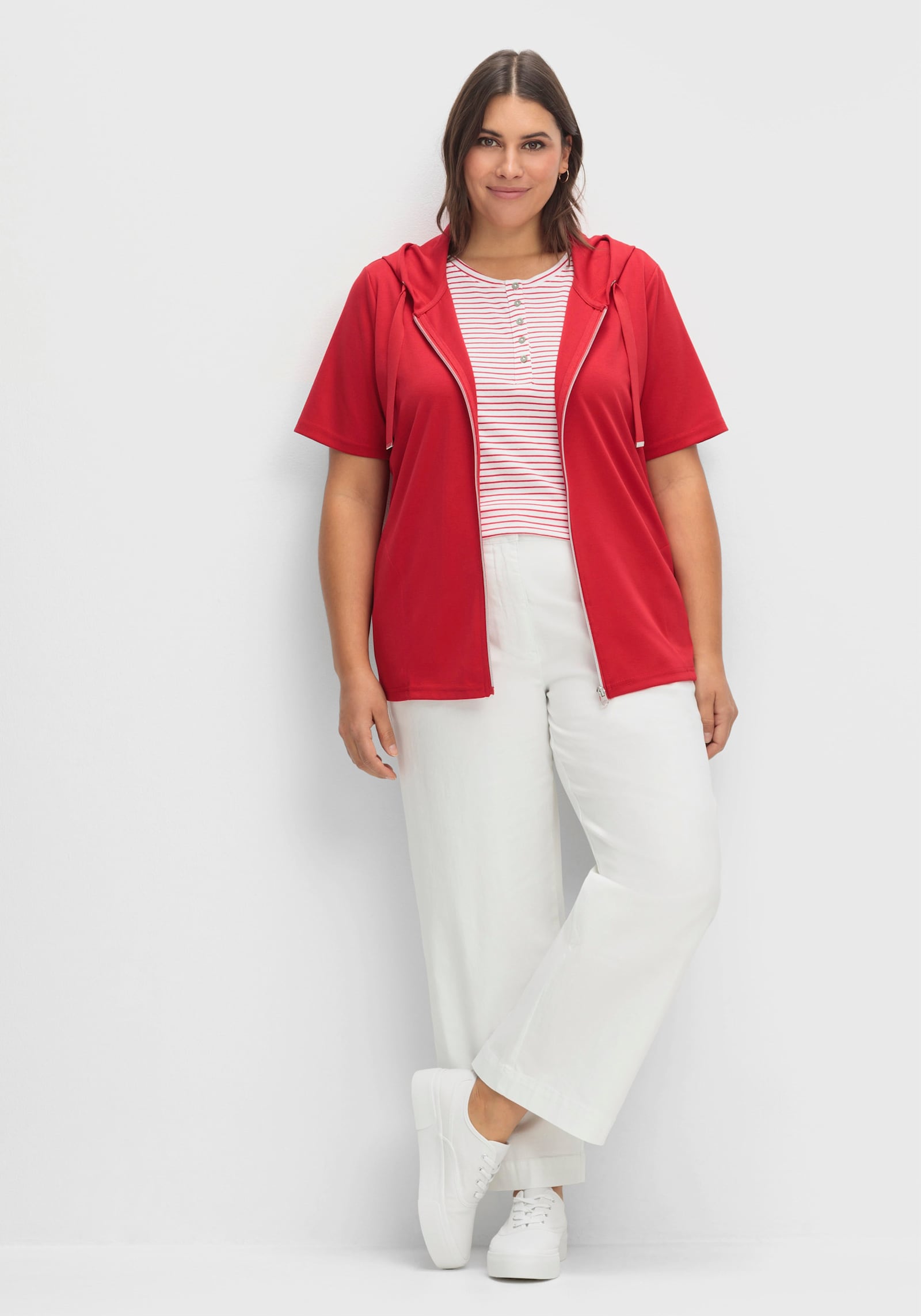 Culotte mit aufgesetzten Taschen hinten - weiß