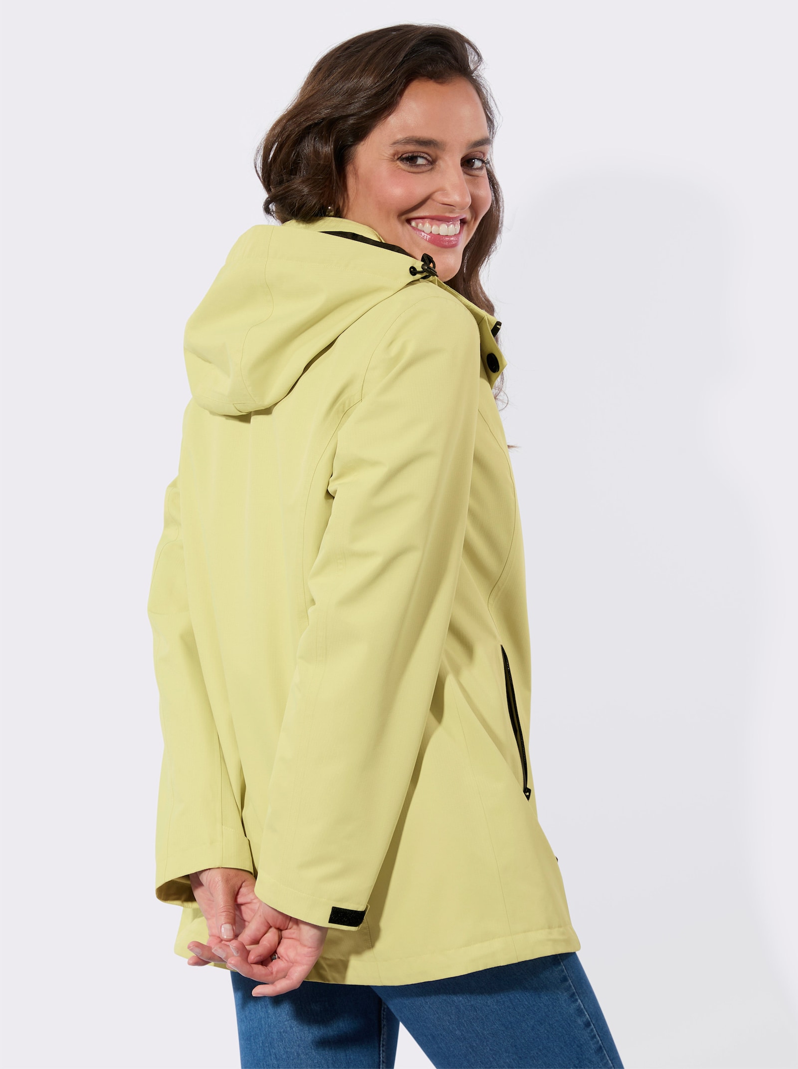 Funktionsjacke mit Reissverschluss-Taschen - lindgrün