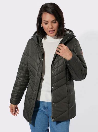 Steppjacke mit Zippertaschen - graphit