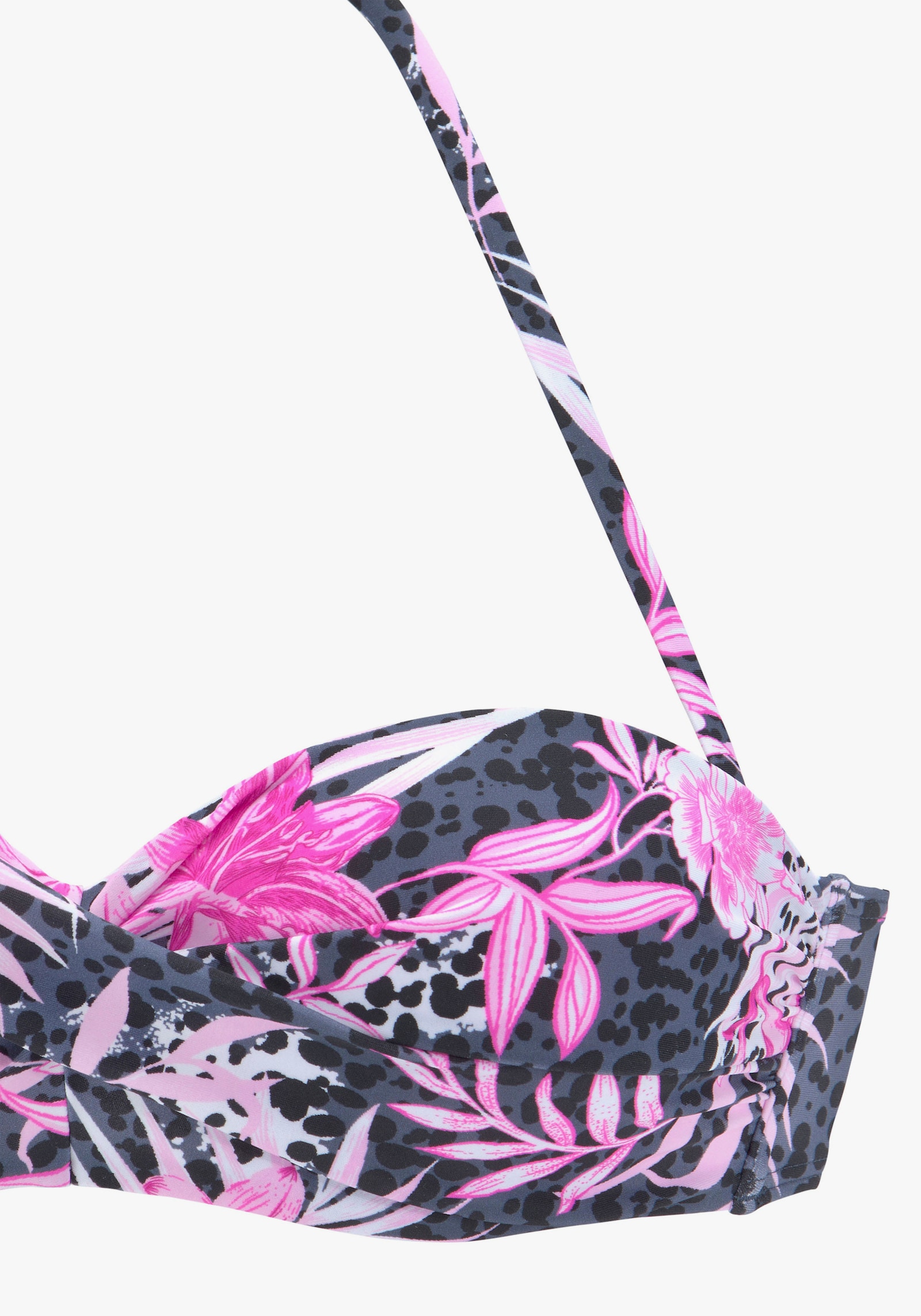 Buffalo Bügel-Bandeau-Bikini - marine-pink