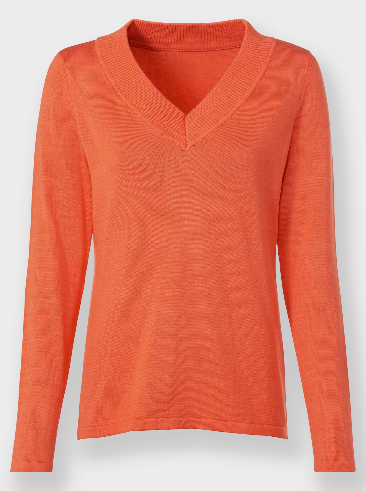 heine Pullover met V-hals - oranje