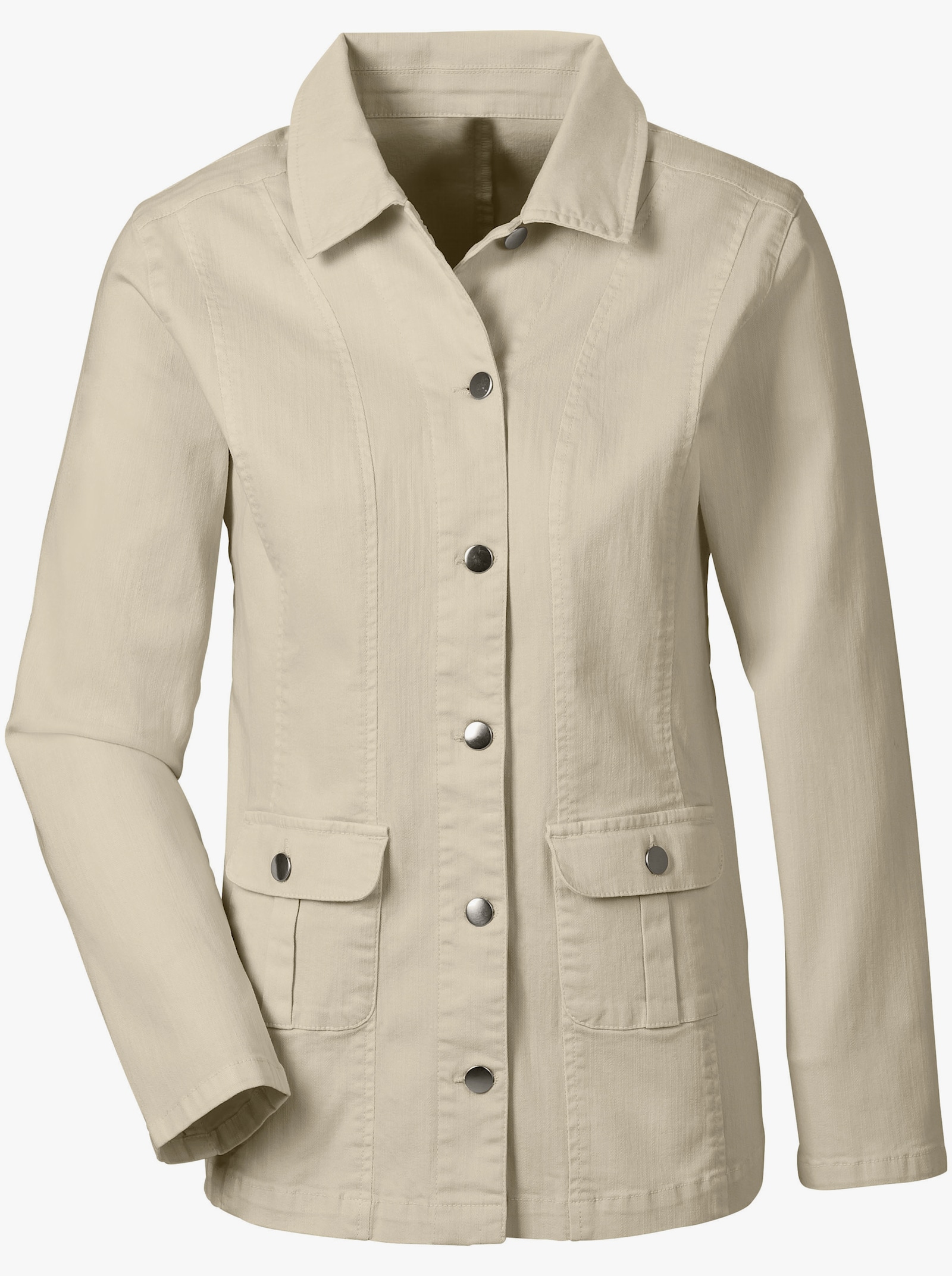 Jeansjacka med stretchandel - sten