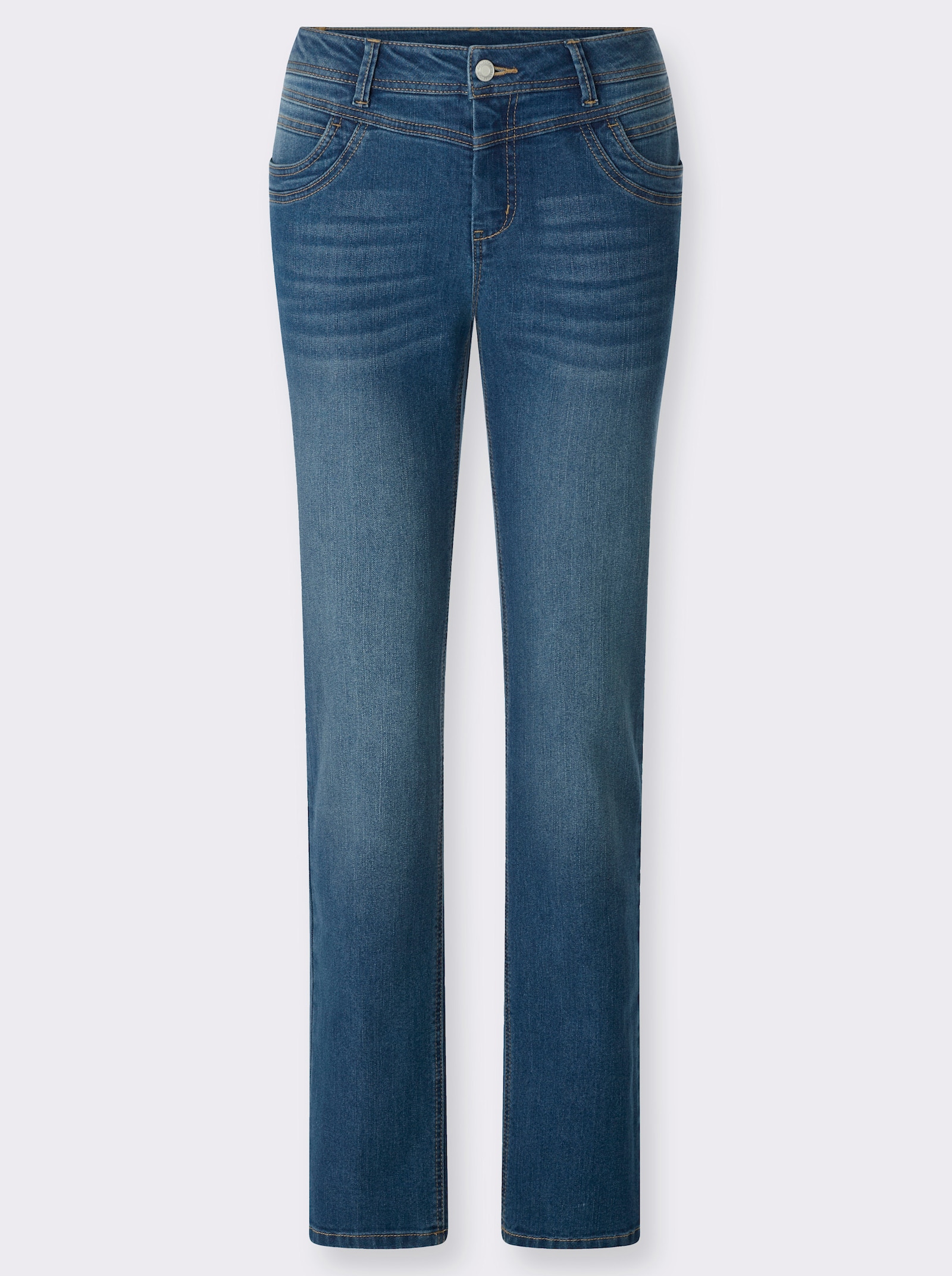 Gerade Jeans mit dezenter Waschung - blue-stone-washed