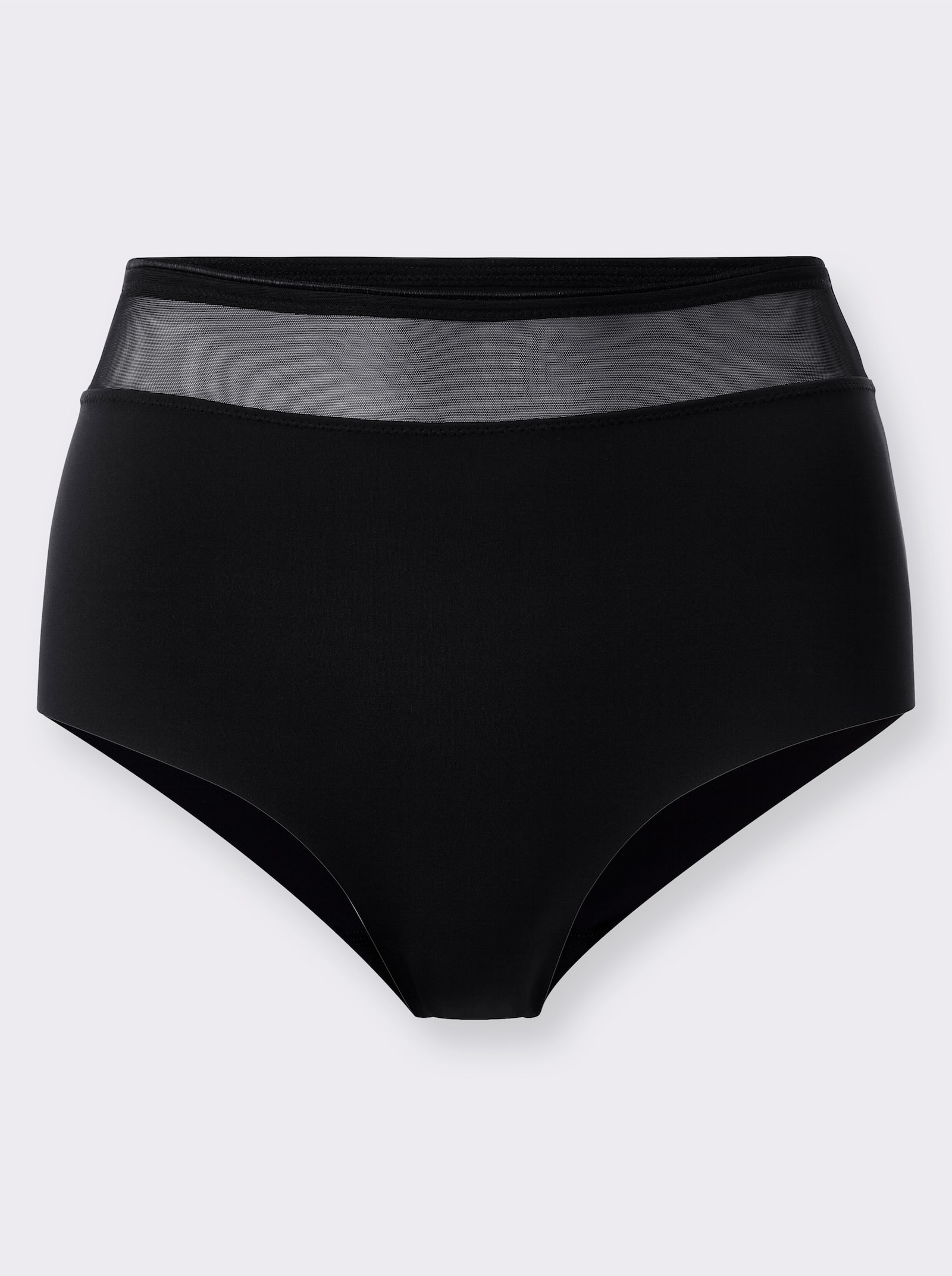 wäschepur Kalhotky s pasem s meshovou vsadkou - černá