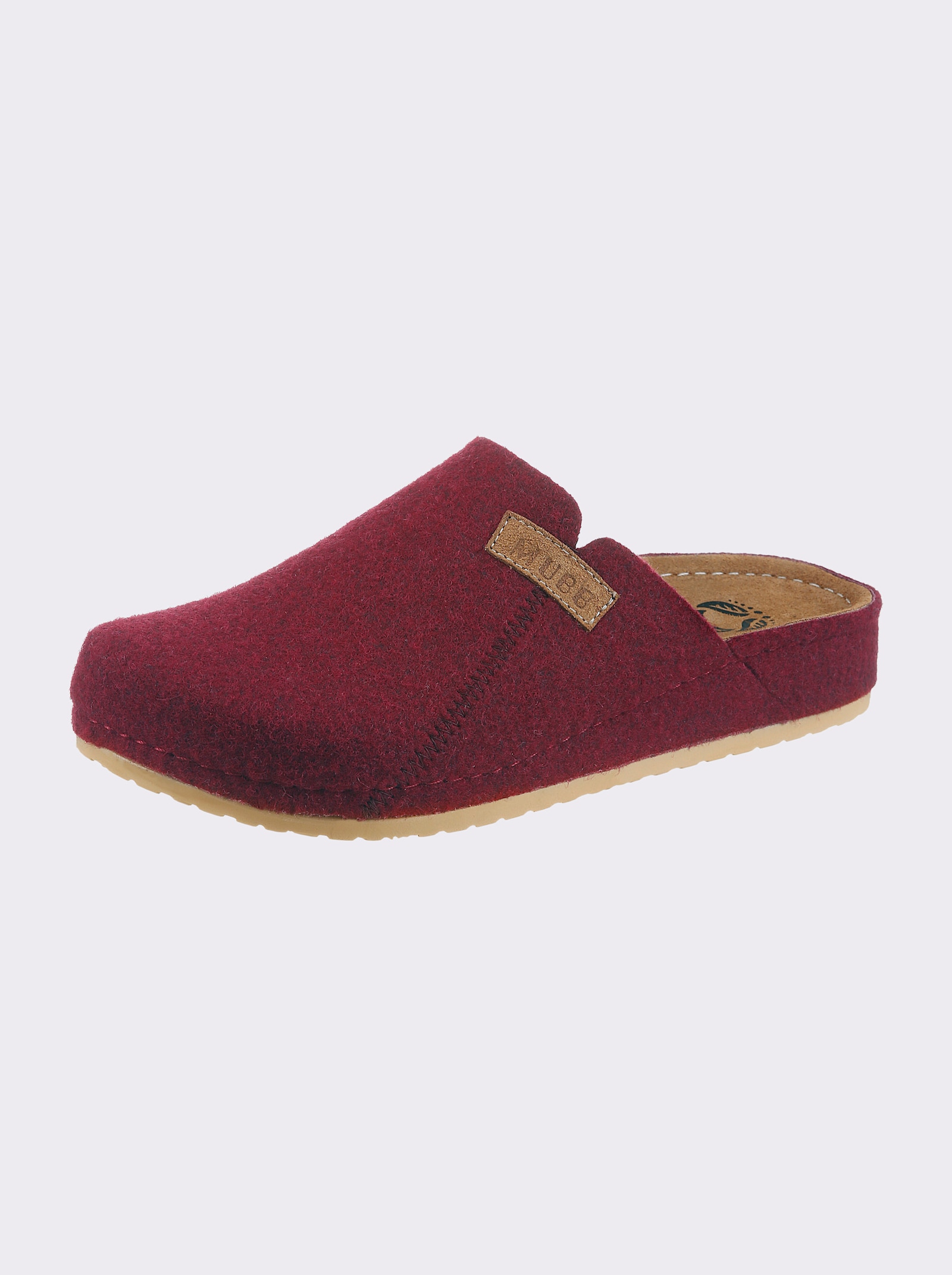 Mubb Pantoffel mit Memory-Fußbett - bordeaux
