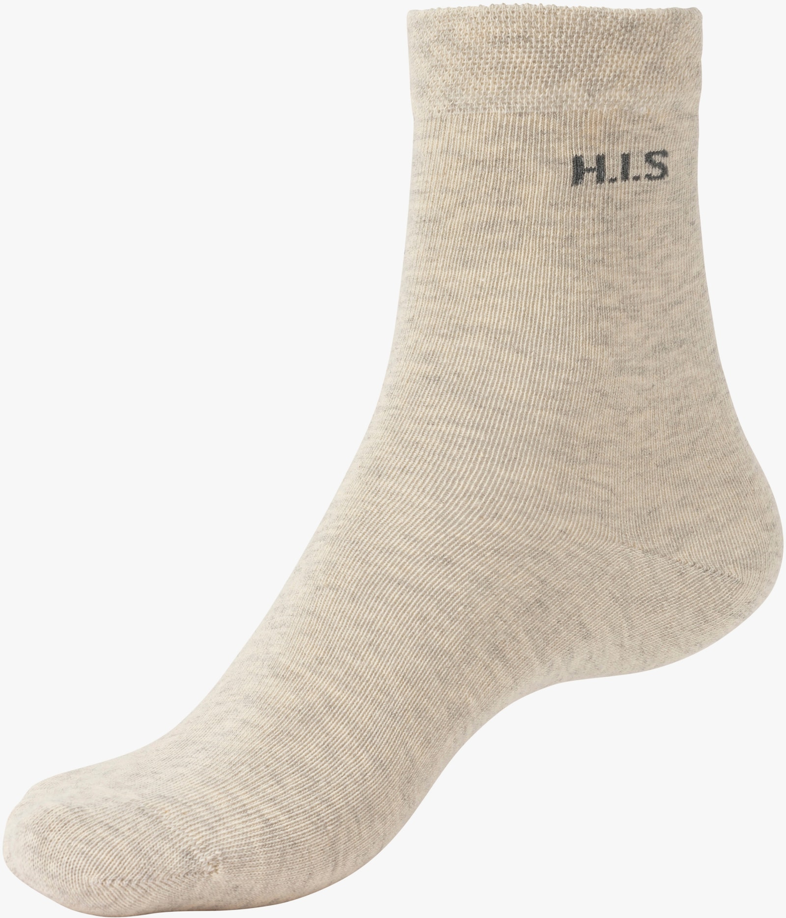 H.I.S Sokken - 1x grijs gemêleerd, 1x jeansblauw gemêleerd, 1x beige gemêleerd, 1x lichtgrijs gemêleerd